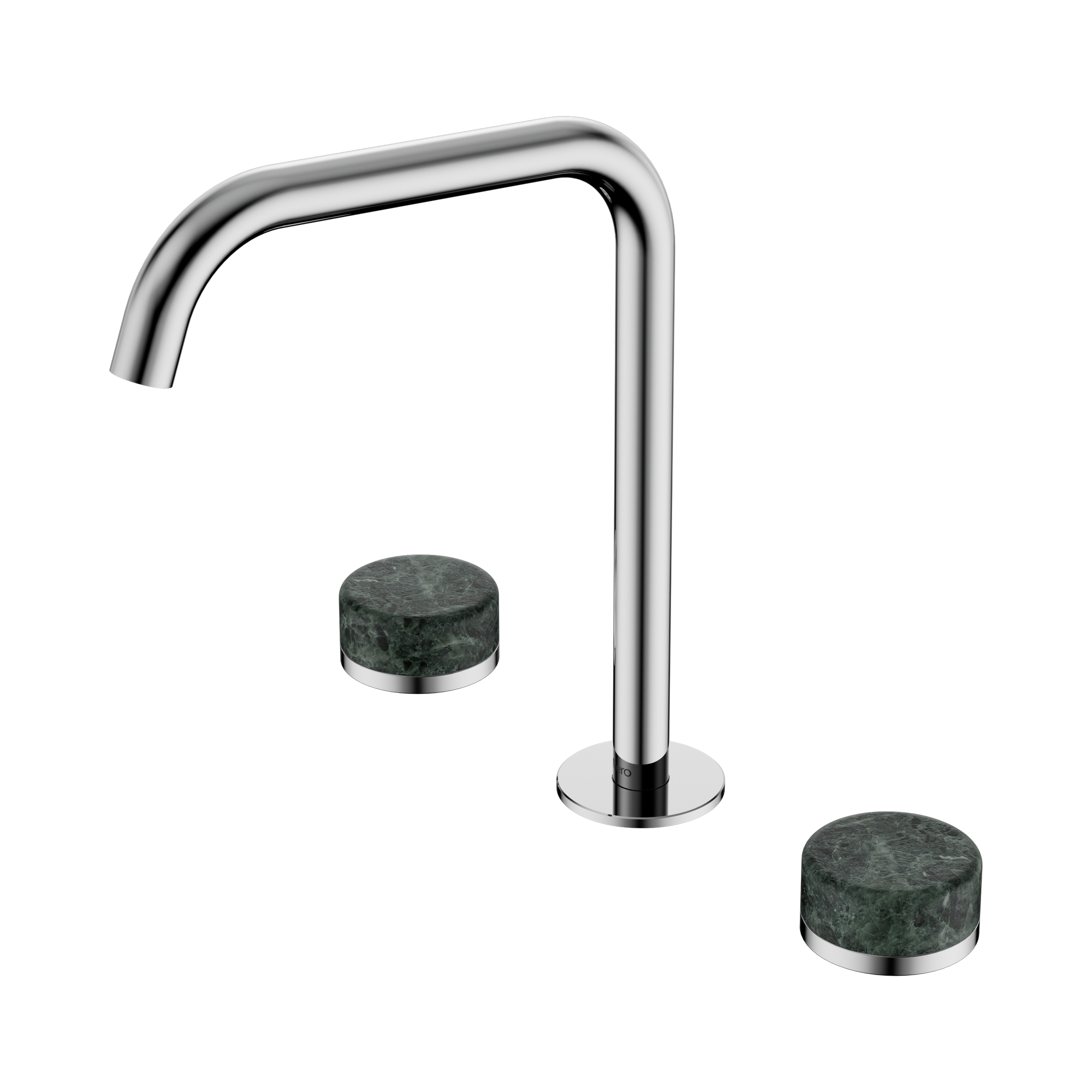 Nero Serenity Bath/Kitchen Set Edge Spout With Verde Alpi Handle, Chrome