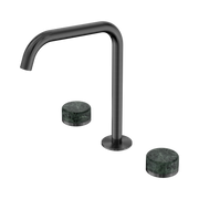 Nero Serenity Bath/Kitchen Set Edge Spout With Verde Alpi Handle, Gun Metal