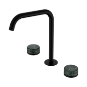 Nero Serenity Bath/Kitchen Set Edge Spout With Verde Alpi Handle, Matte Black