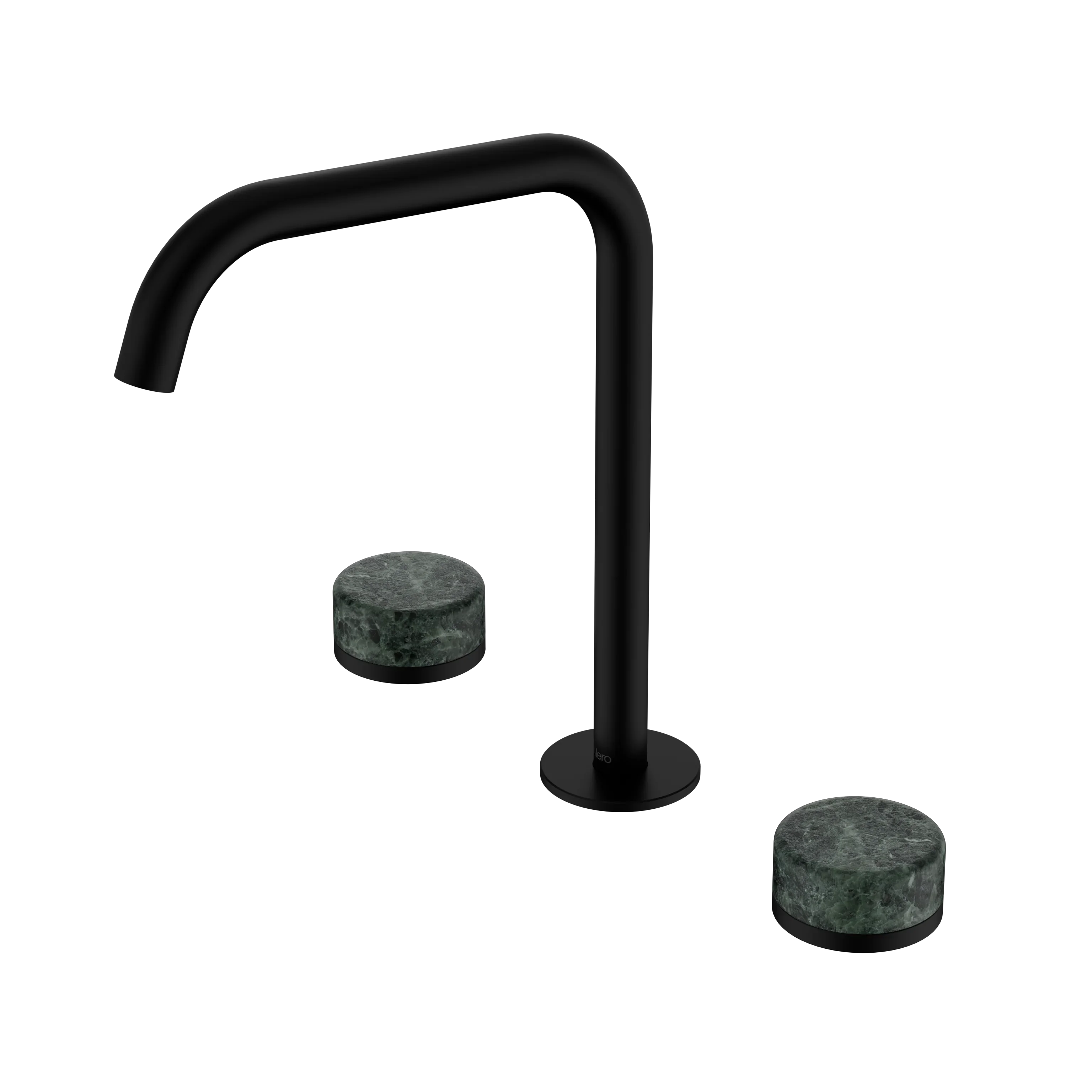 Nero Serenity Bath/Kitchen Set Edge Spout With Verde Alpi Handle