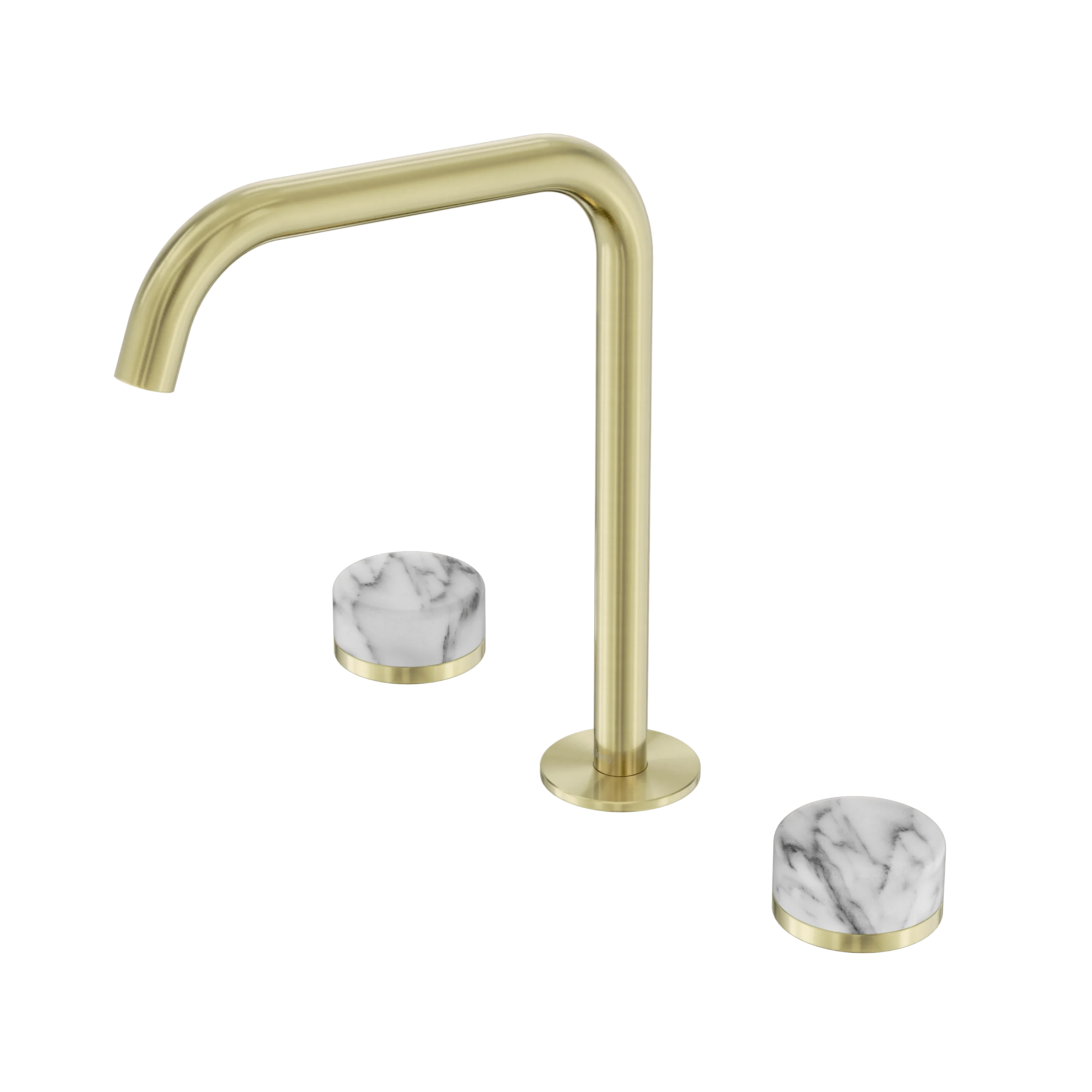 Nero Serenity Bath/Kitchen Set Edge Spout With Arabescato Corchia Handle