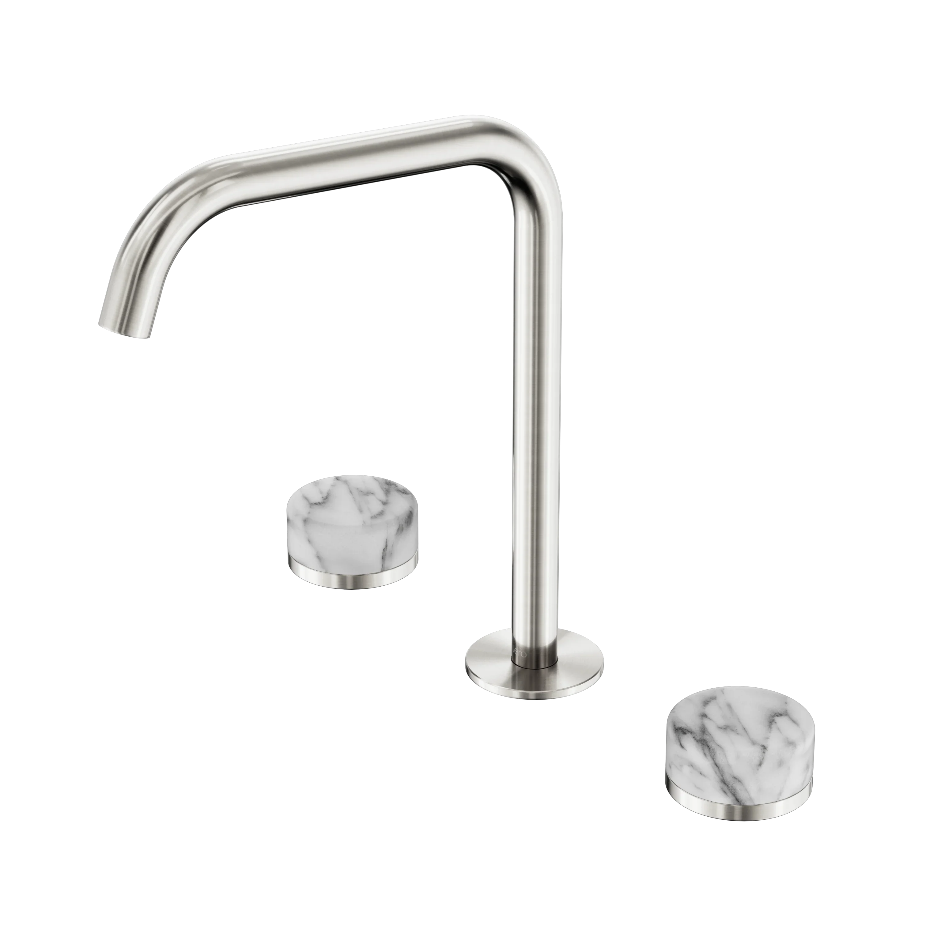 Nero Serenity Bath/Kitchen Set Edge Spout With Arabescato Corchia Handle