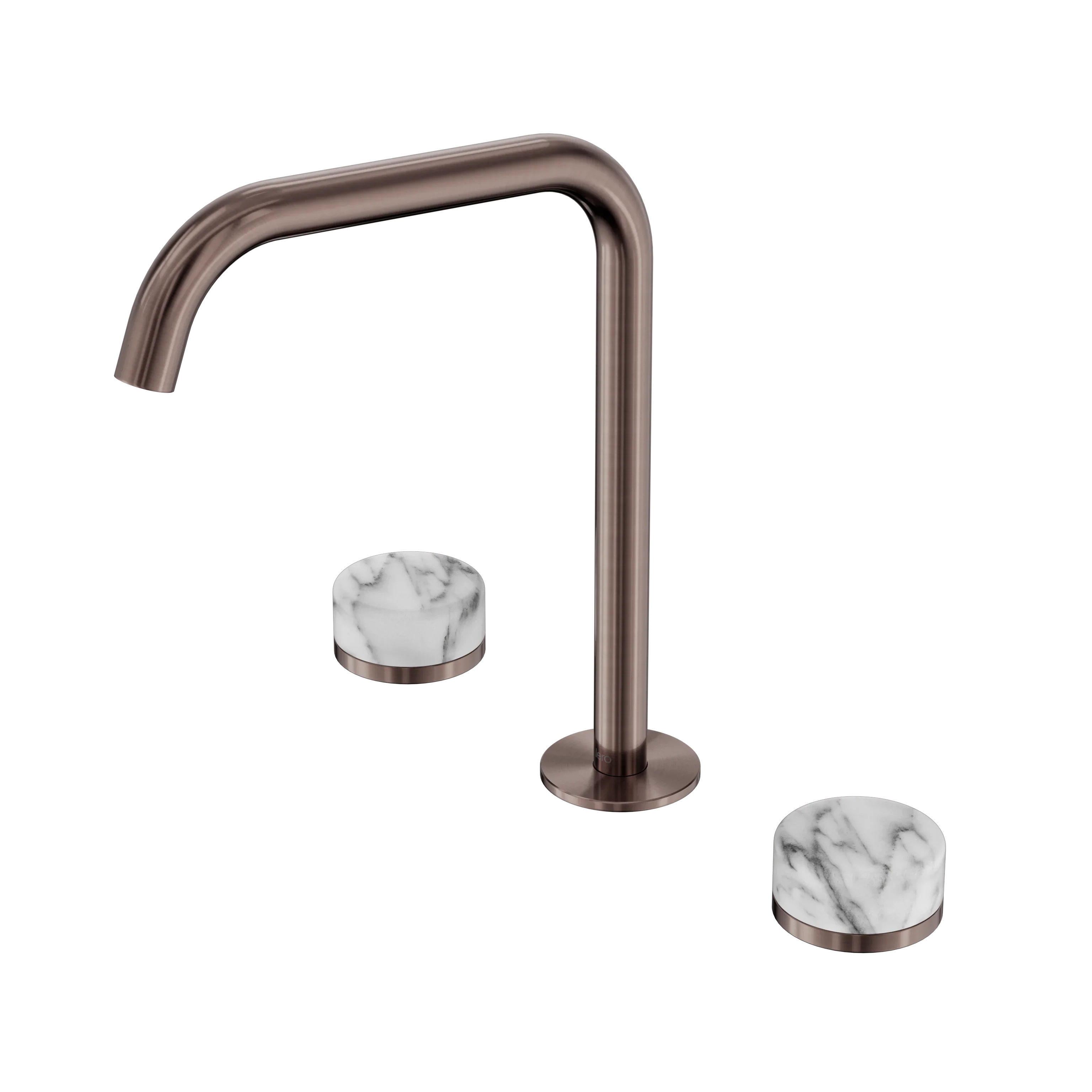 Nero Serenity Bath/Kitchen Set Edge Spout With Arabescato Corchia Handle