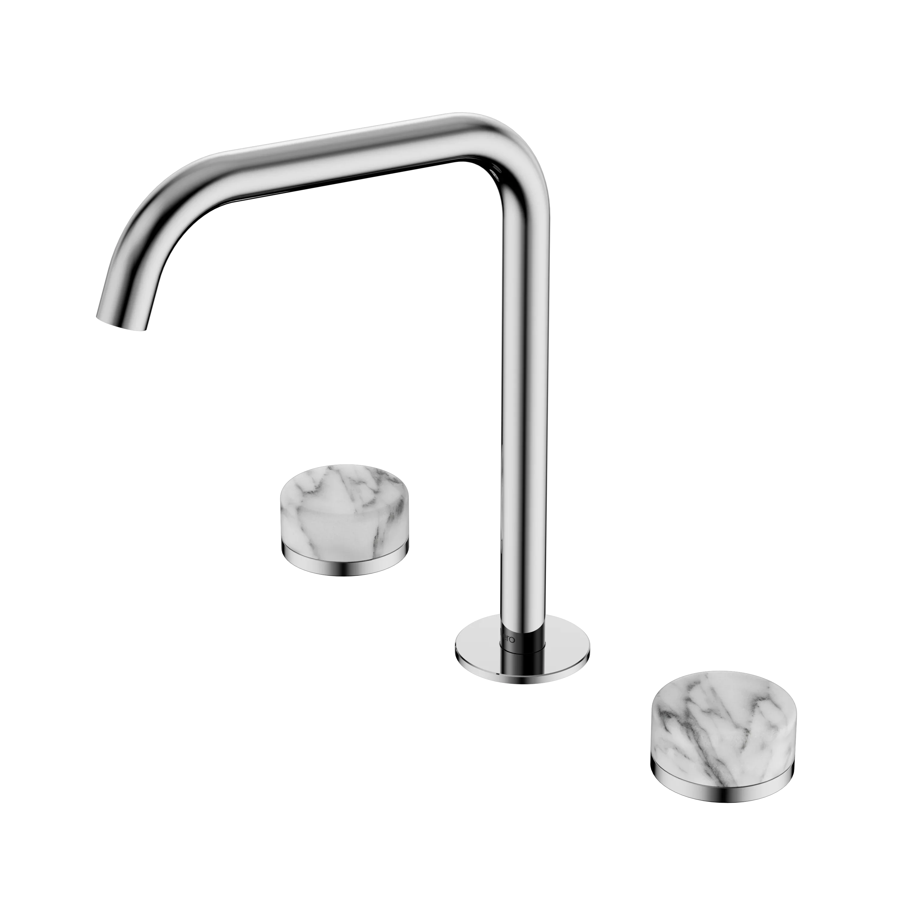 Nero Serenity Bath/Kitchen Set Edge Spout With Arabescato Corchia Handle