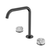 Nero Serenity Bath/Kitchen Set Edge Spout With Arabescato Corchia Handle