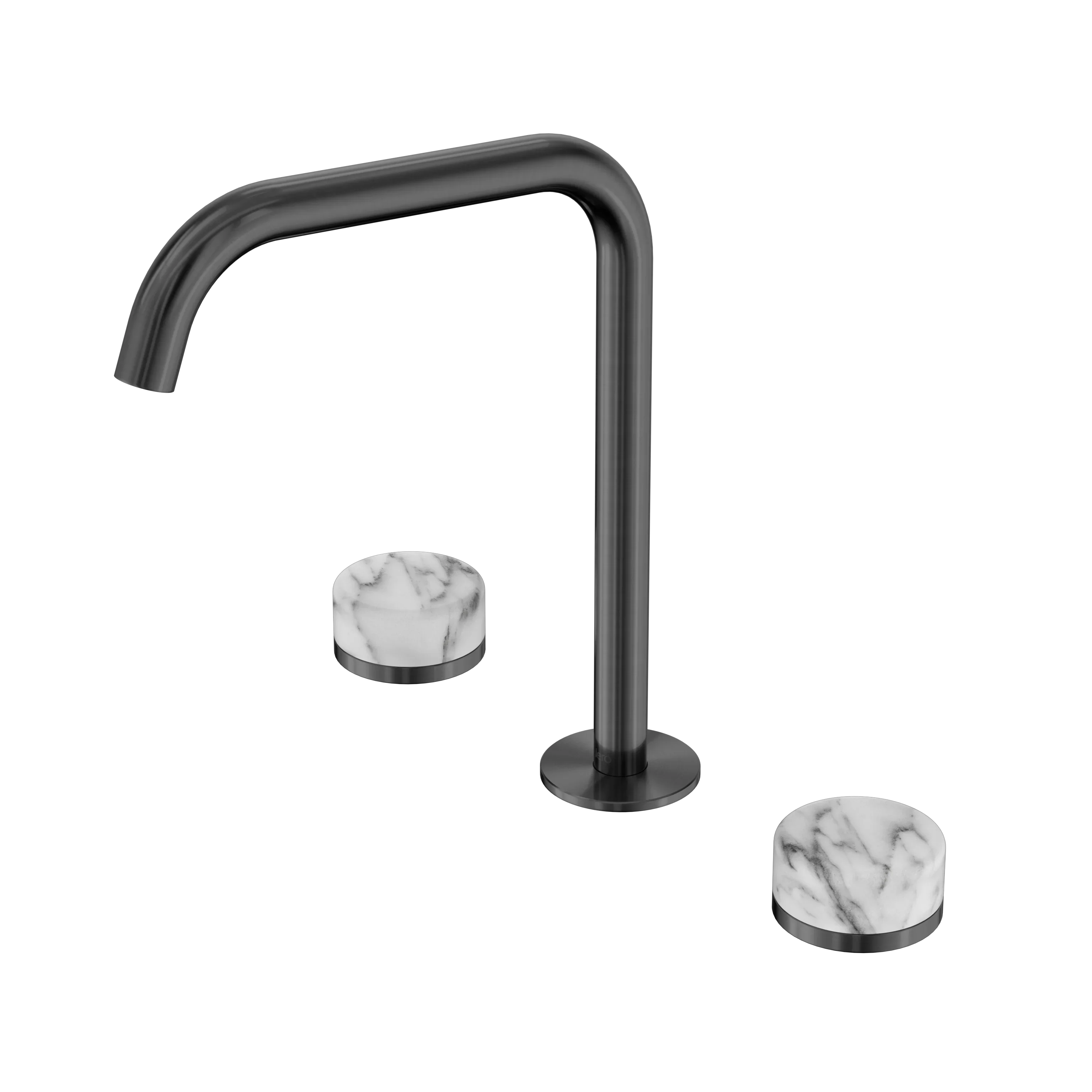 Nero Serenity Bath/Kitchen Set Edge Spout With Arabescato Corchia Handle