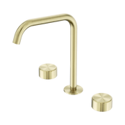 Nero Serenity Bath/Kitchen Set Edge Spout With Metal Handle, Brushed Gold