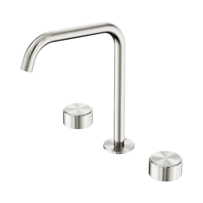 Nero Serenity Bath/Kitchen Set Edge Spout With Metal Handle, Brushed Nickel