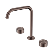 Nero Serenity Bath/Kitchen Set Edge Spout With Metal Handle, Brushed Bronze
