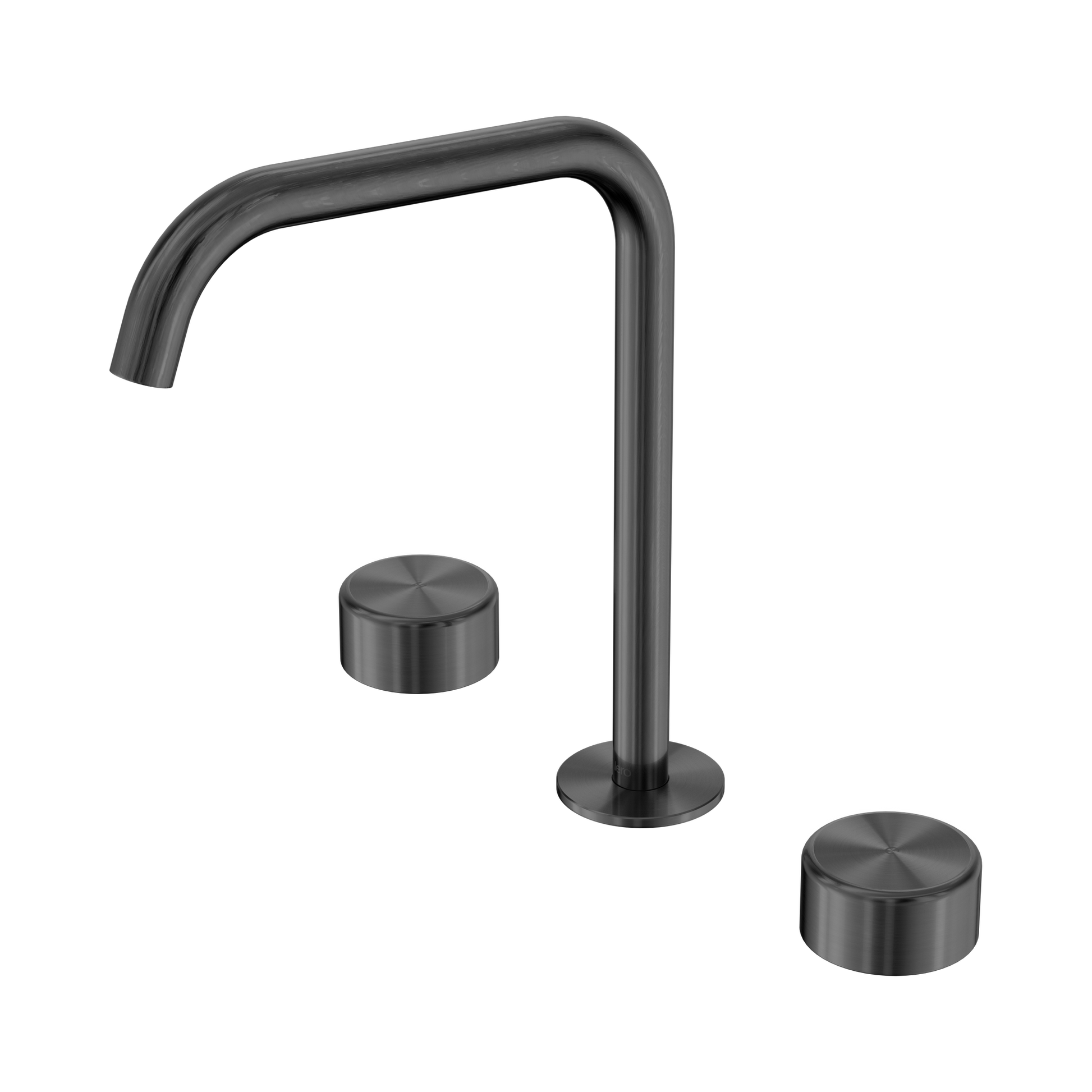 Nero Serenity Bath/Kitchen Set Edge Spout With Metal Handle, Gun Metal