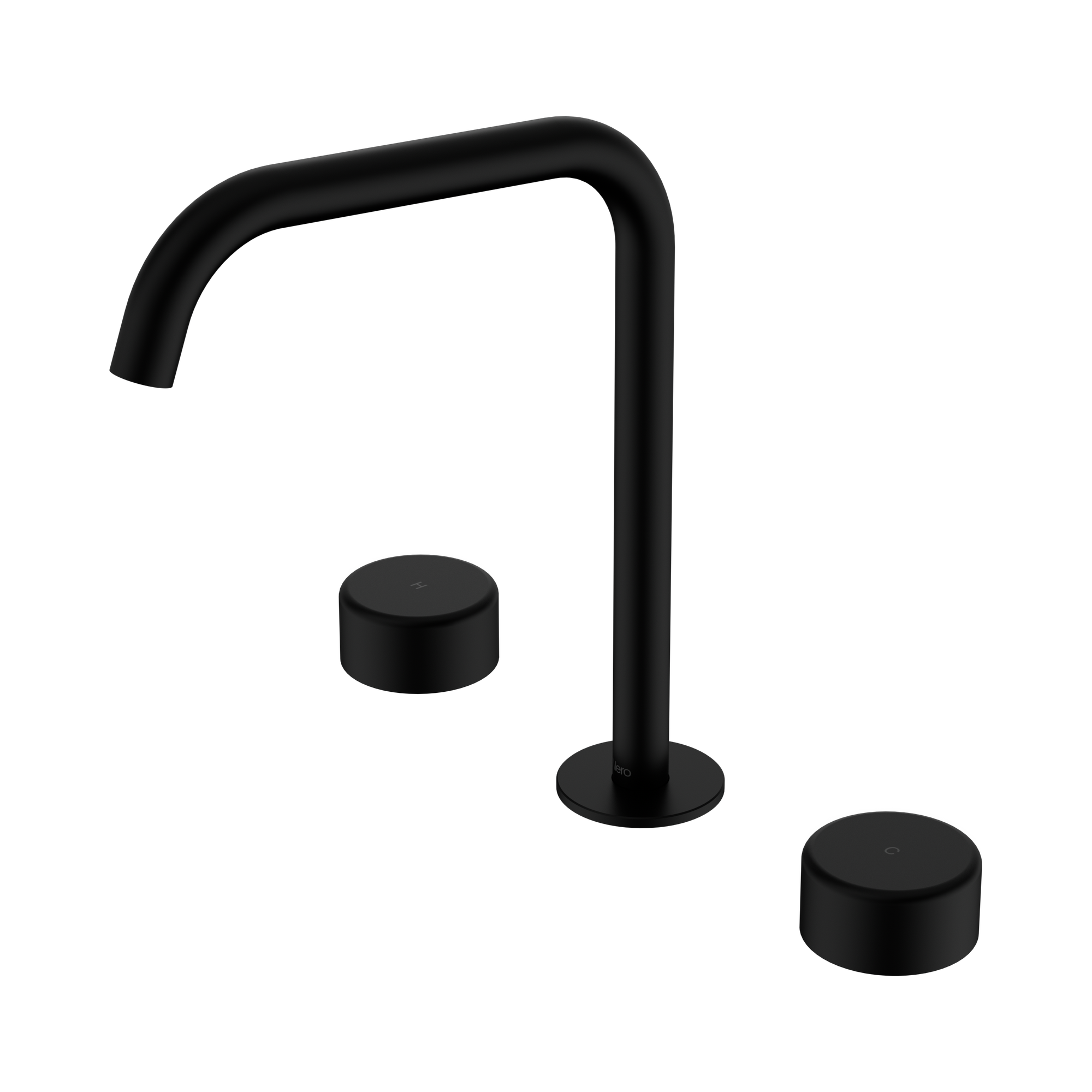 Nero Serenity Bath/Kitchen Set Edge Spout With Metal Handle, Matte Black