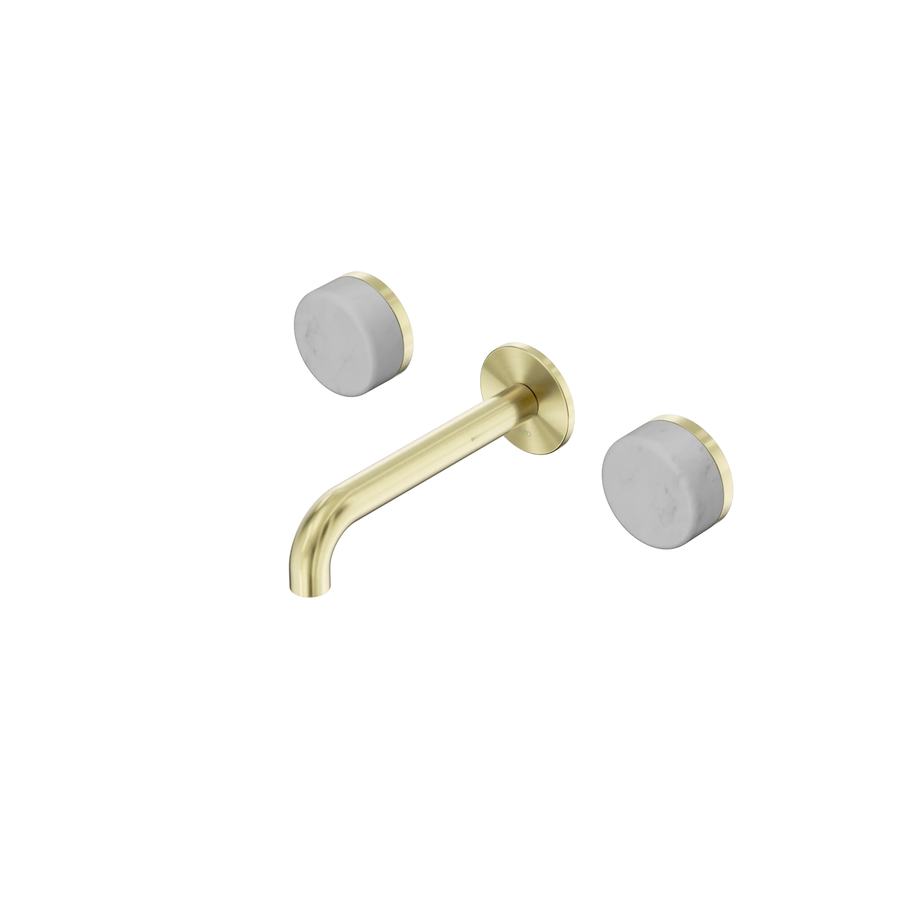 Nero Serenity Wall Basin Set 160mm Spout With Carrara Handle