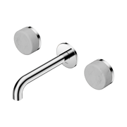 Nero Serenity Wall Basin Set 160mm Spout With Carrara Handle, Chrome