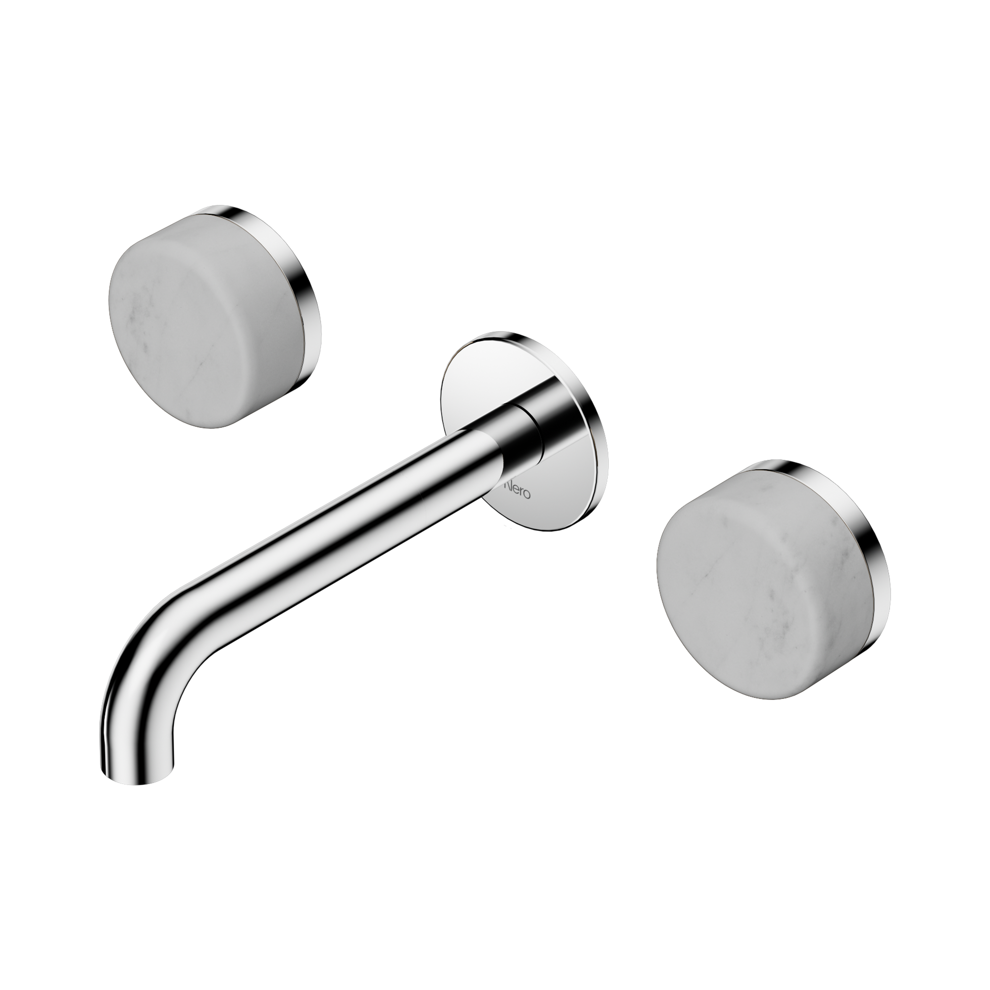 Nero Serenity Wall Basin Set 160mm Spout With Carrara Handle, Chrome