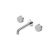 Nero Serenity Wall Basin Set 160mm Spout With Carrara Handle