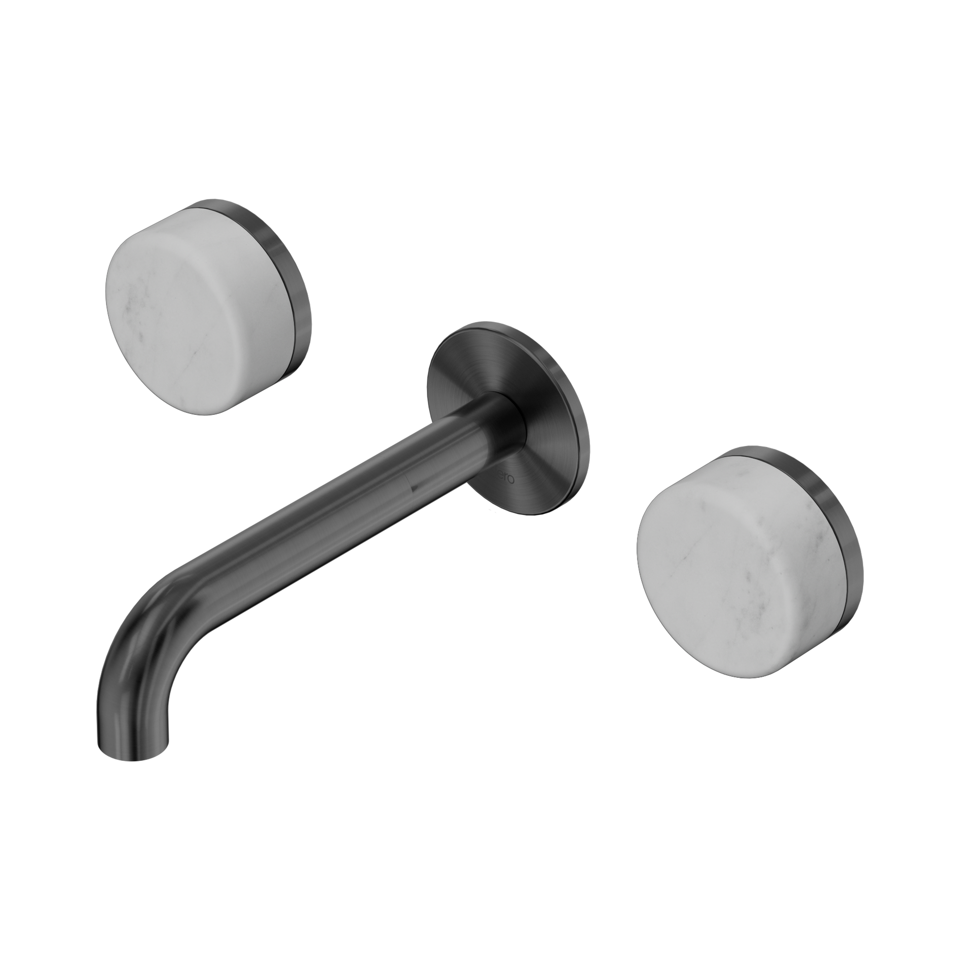 Nero Serenity Wall Basin Set 160mm Spout With Carrara Handle, Gun Metal