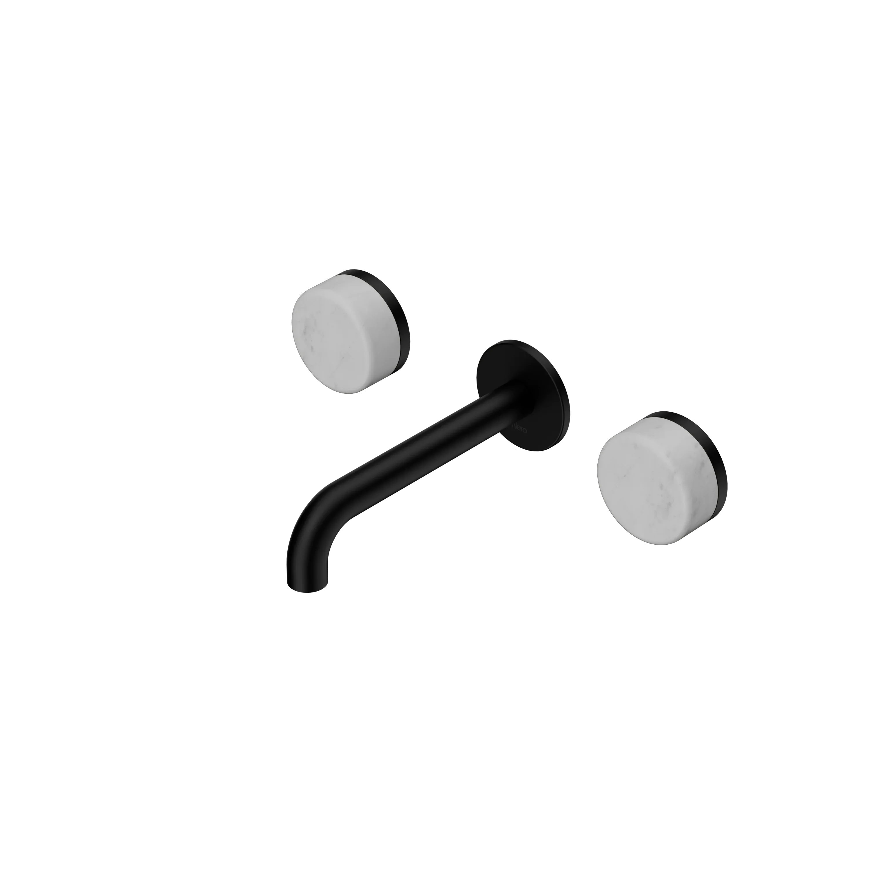 Nero Serenity Wall Basin Set 160mm Spout With Carrara Handle