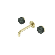 Nero Serenity Wall Basin Set  Spout With Verde Alpi Handle