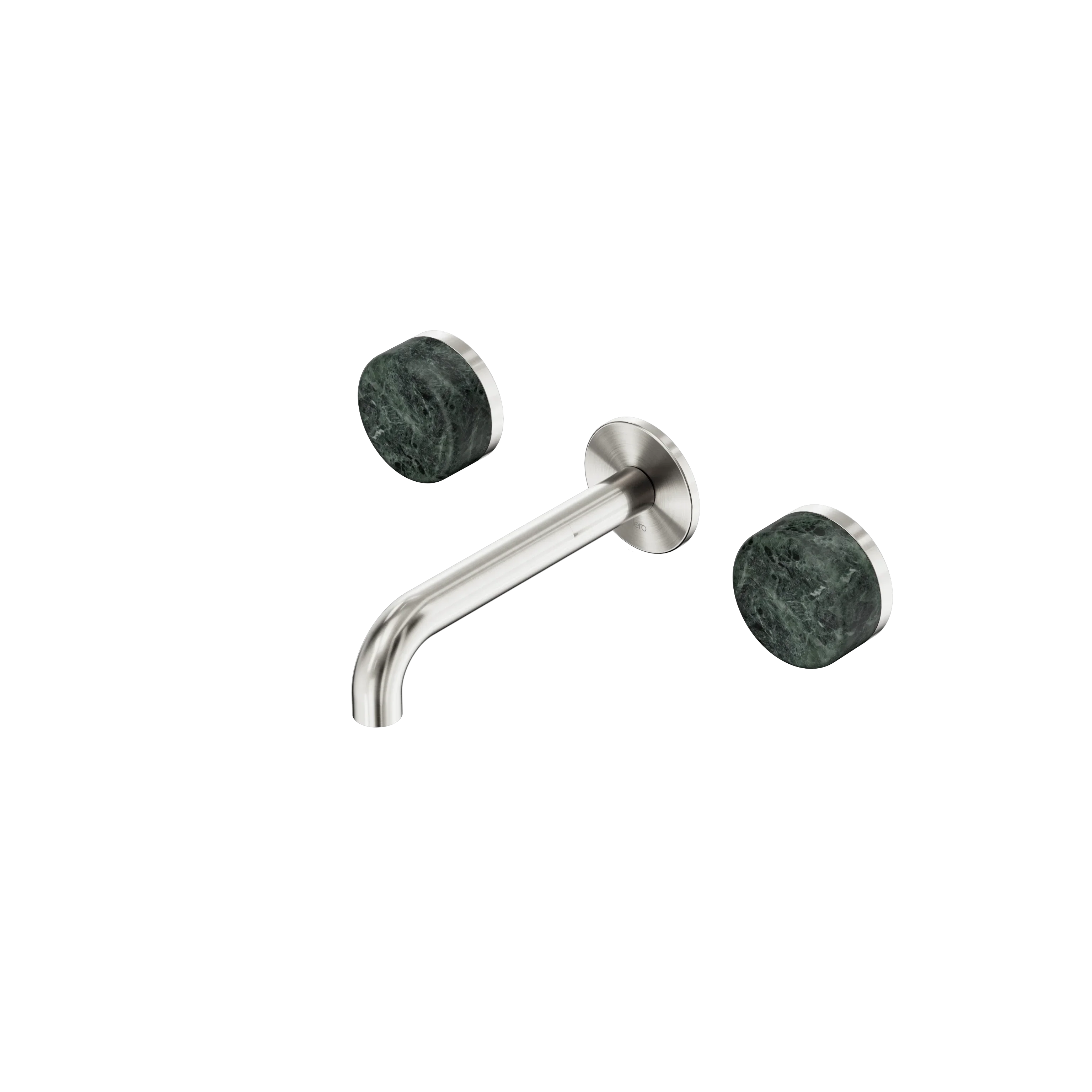 Nero Serenity Wall Basin Set  Spout With Verde Alpi Handle