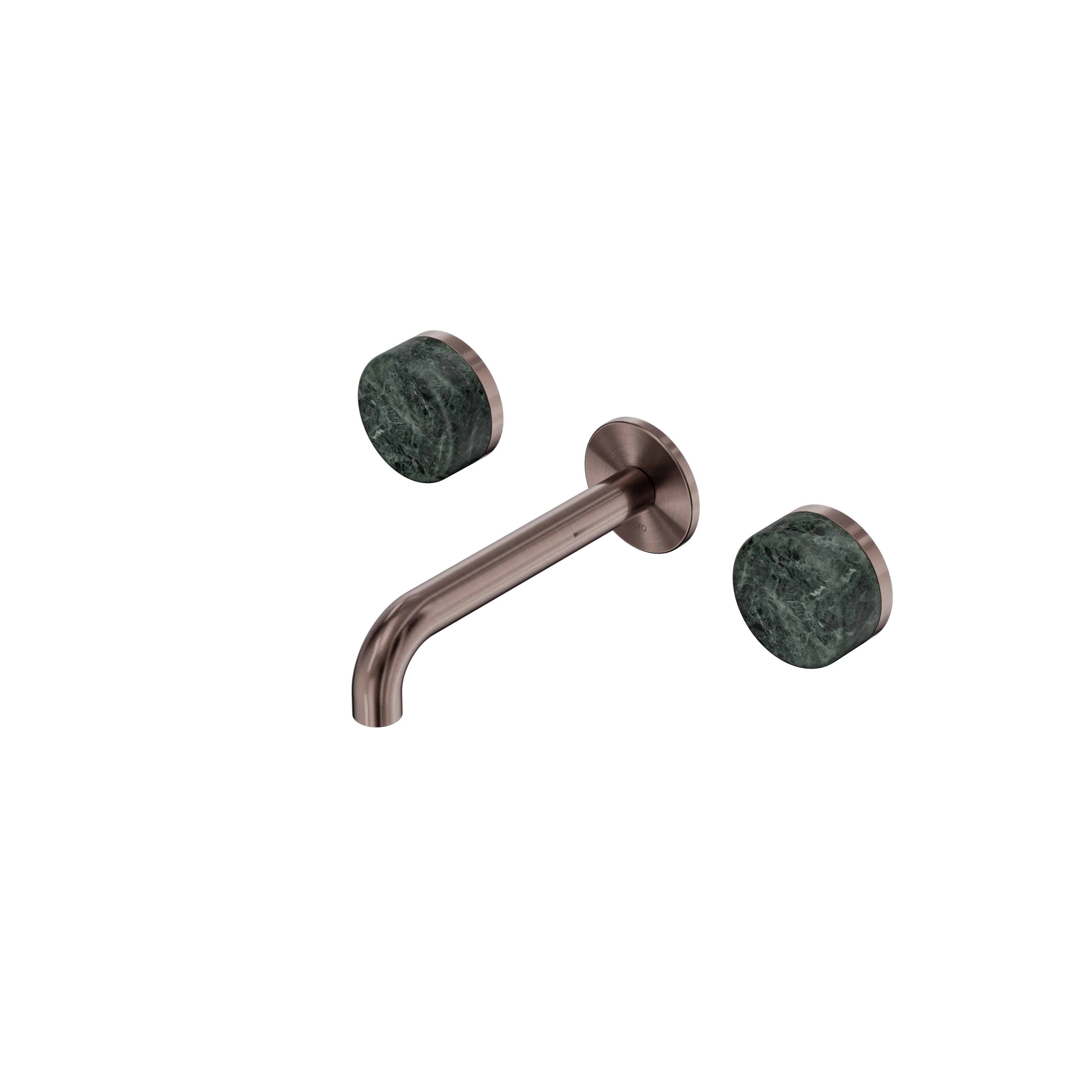 Nero Serenity Wall Basin Set  Spout With Verde Alpi Handle