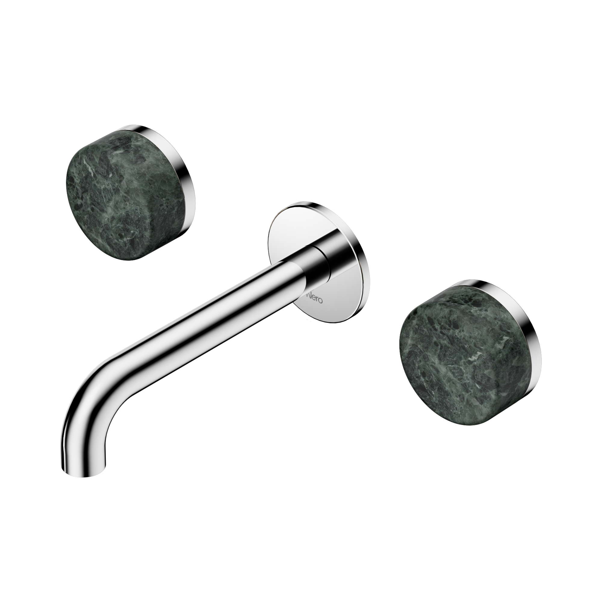 Nero Serenity Wall Basin Set 160mm Spout With Verde Alpi Handle, Chrome