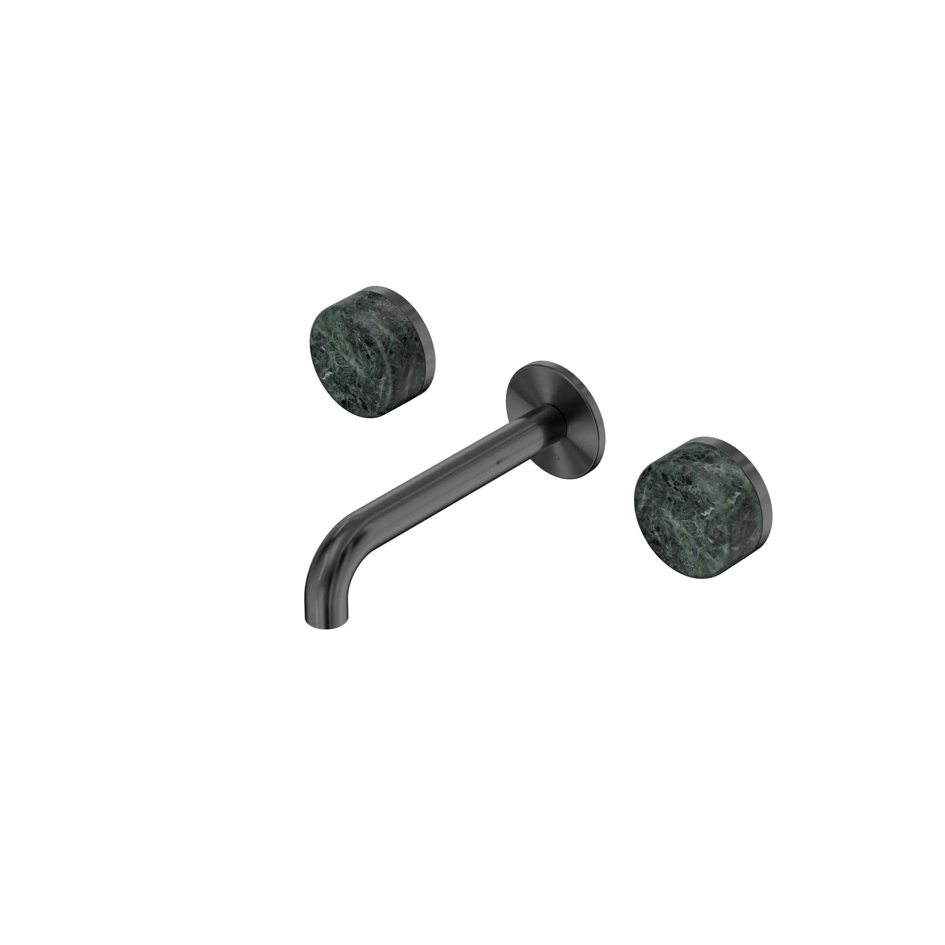 Nero Serenity Wall Basin Set  Spout With Verde Alpi Handle