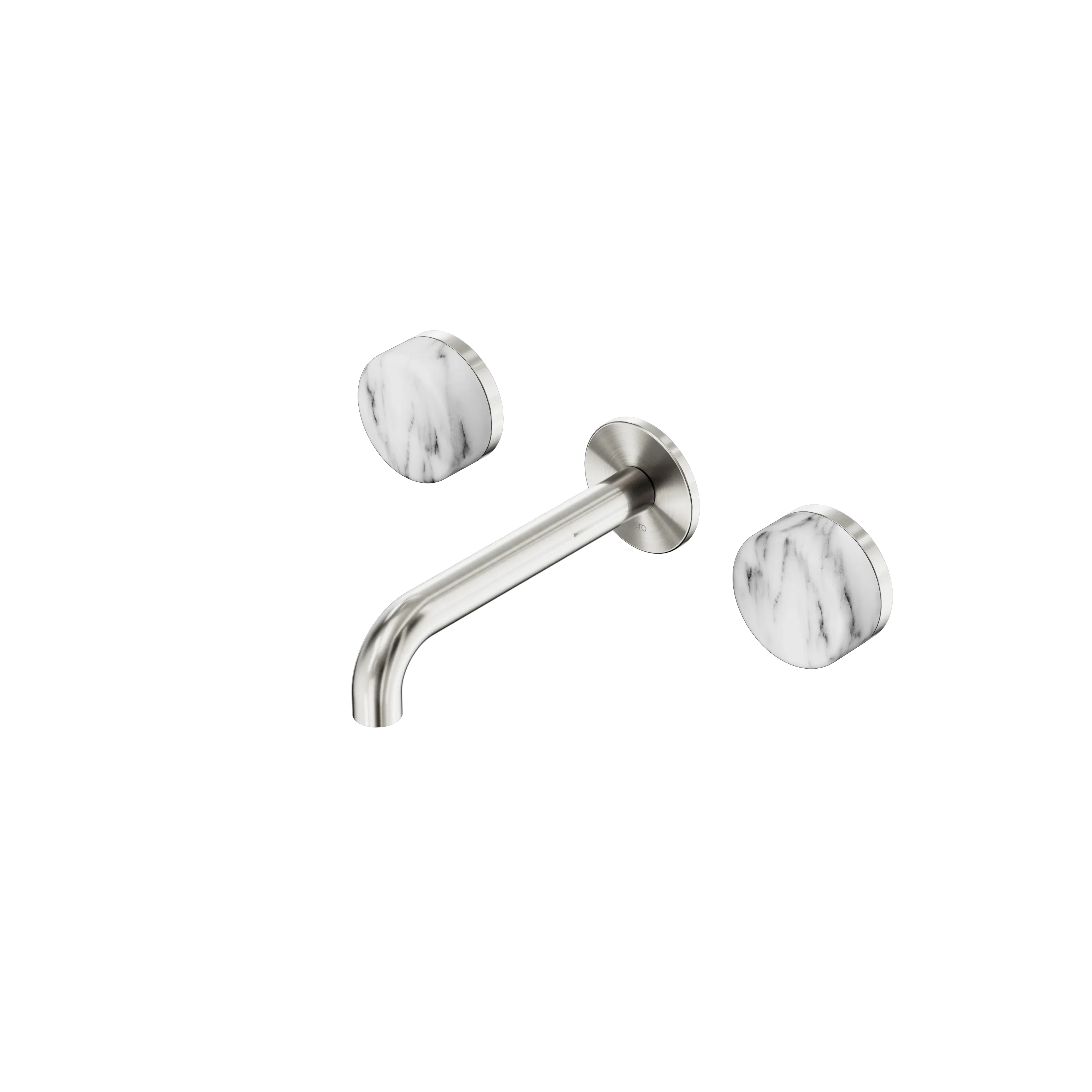 Nero Serenity Wall Basin Set  Spout With Arabescato Corchia Handle