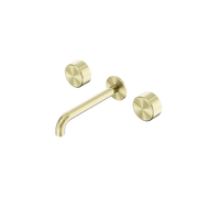 Nero Serenity Wall Basin Set 160mm Spout With Metal Handle