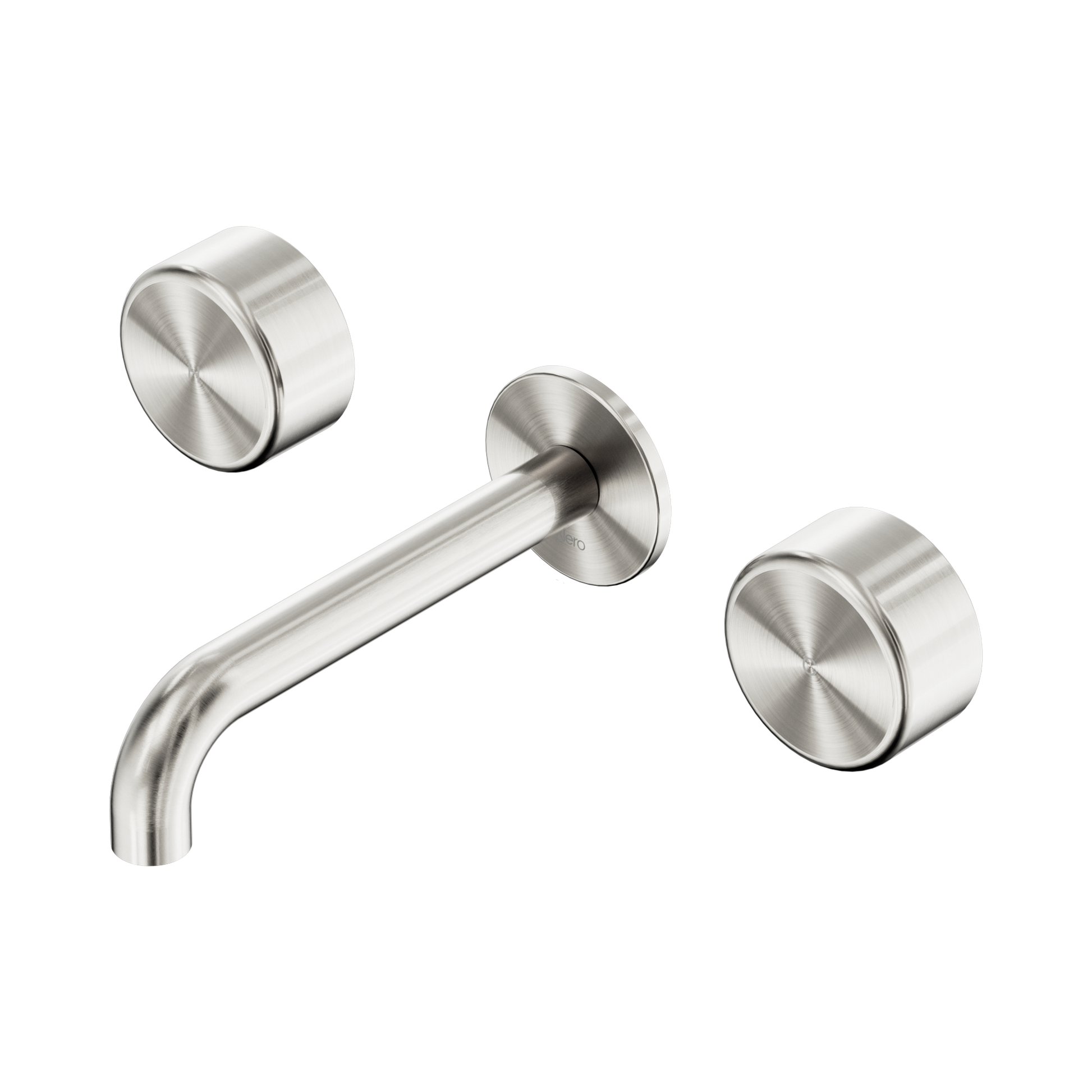 Nero Serenity Wall Basin Set 160mm Spout With Metal Handle, Brushed Nickel