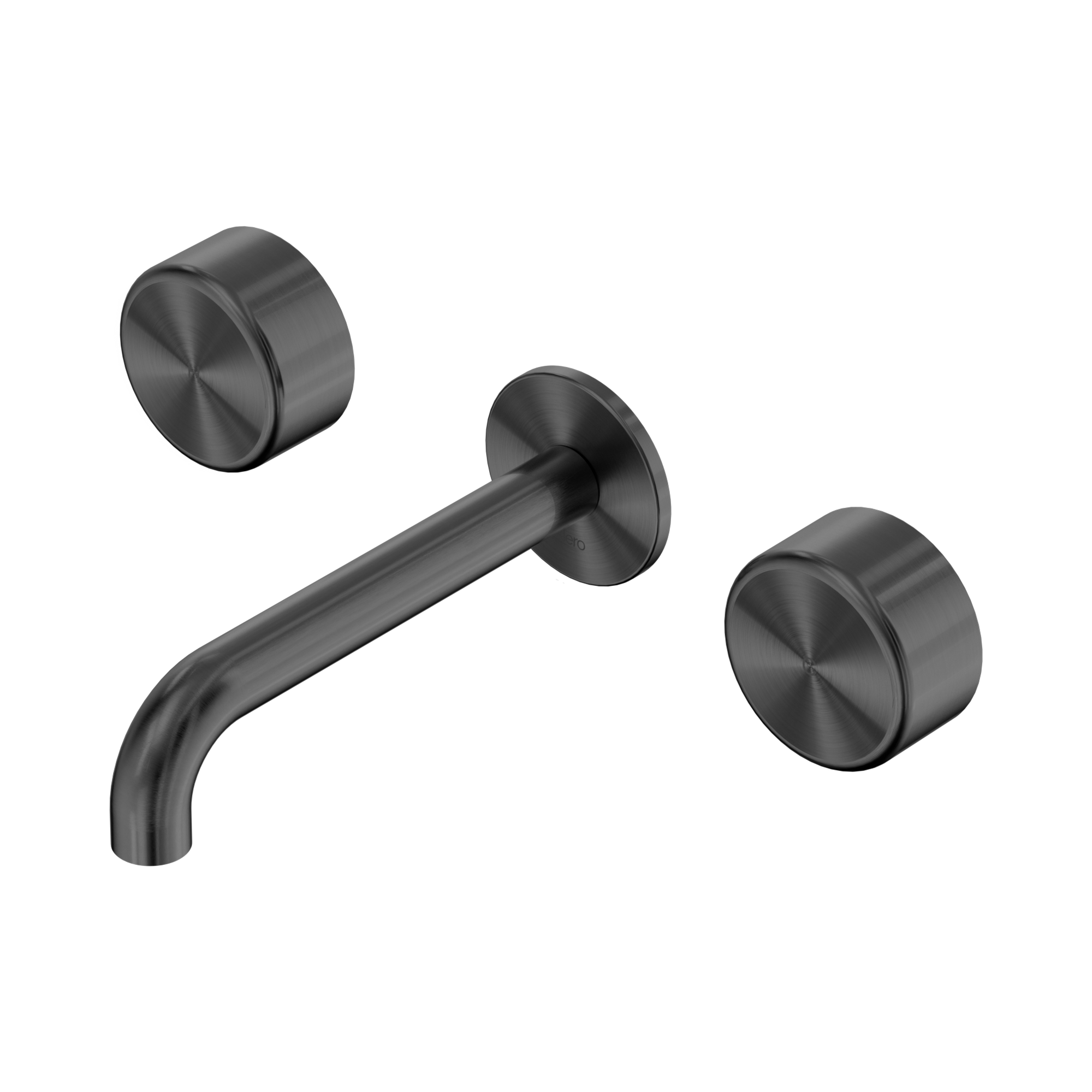 Nero Serenity Wall Basin Set 160mm Spout With Metal Handle, Gun Metal