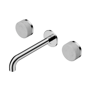 Nero Serenity Wall Basin Set 185mm Spout With Carrara Handle, Chrome