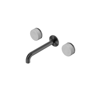 Nero Serenity Wall Basin Set 185mm Spout With Carrara Handle