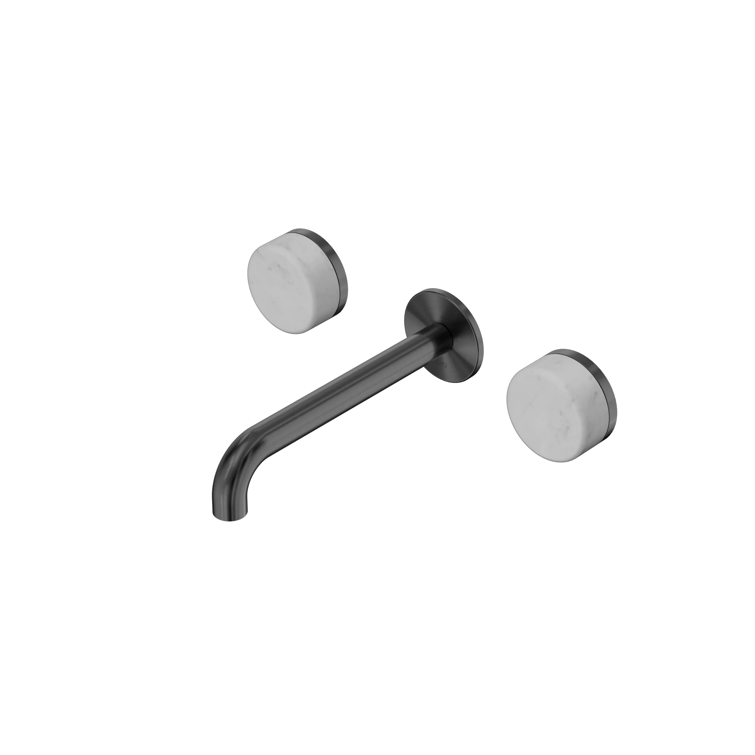 Nero Serenity Wall Basin Set 185mm Spout With Carrara Handle