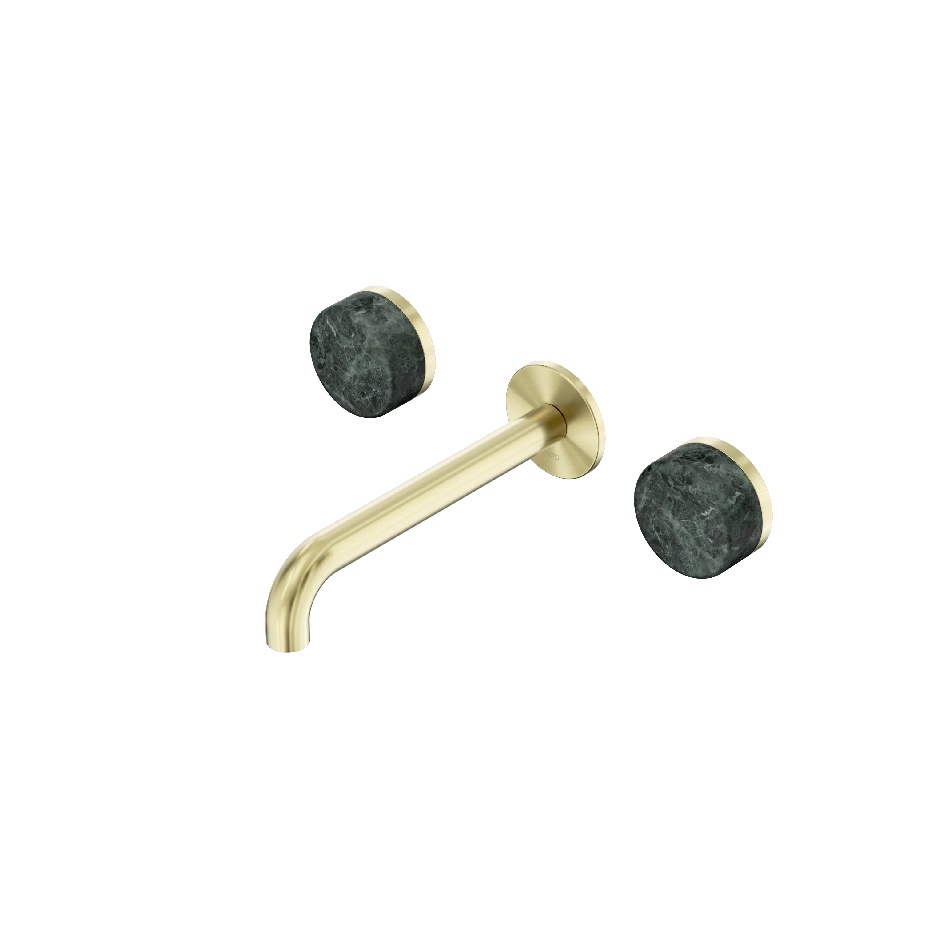 Nero Serenity Wall Basin Set  Spout With Verde Alpi Handle