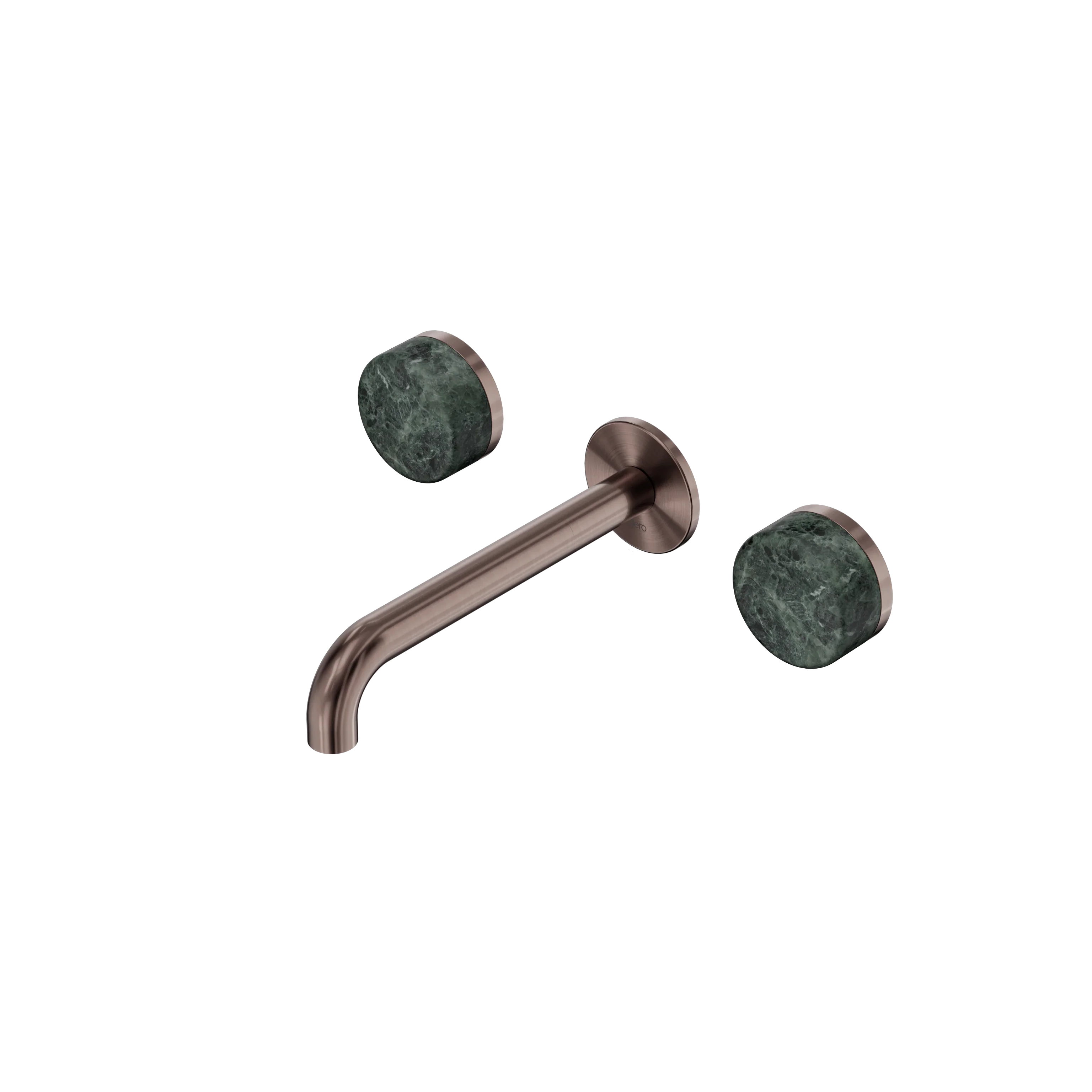 Nero Serenity Wall Basin Set  Spout With Verde Alpi Handle