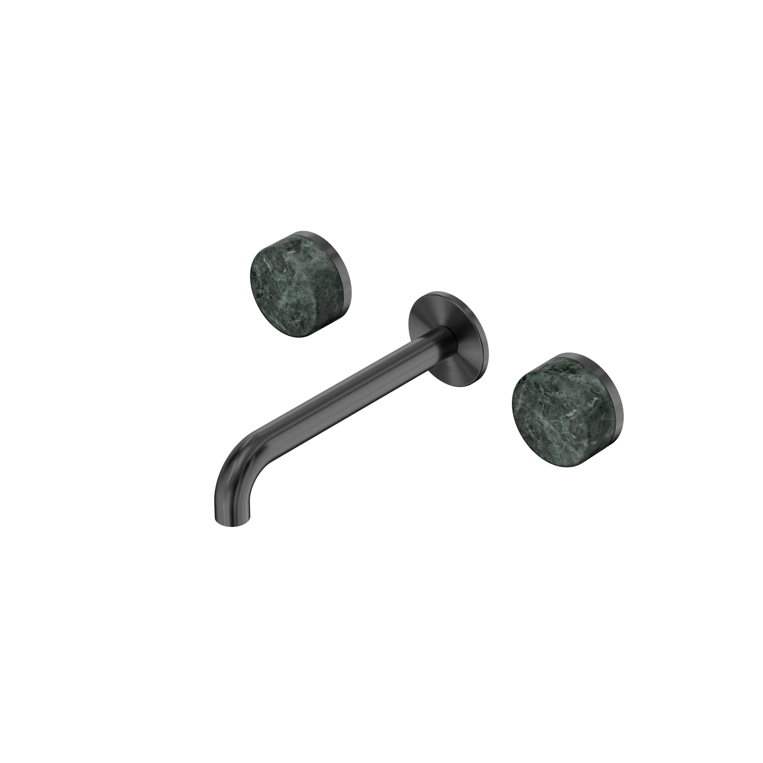 Nero Serenity Wall Basin Set  Spout With Verde Alpi Handle