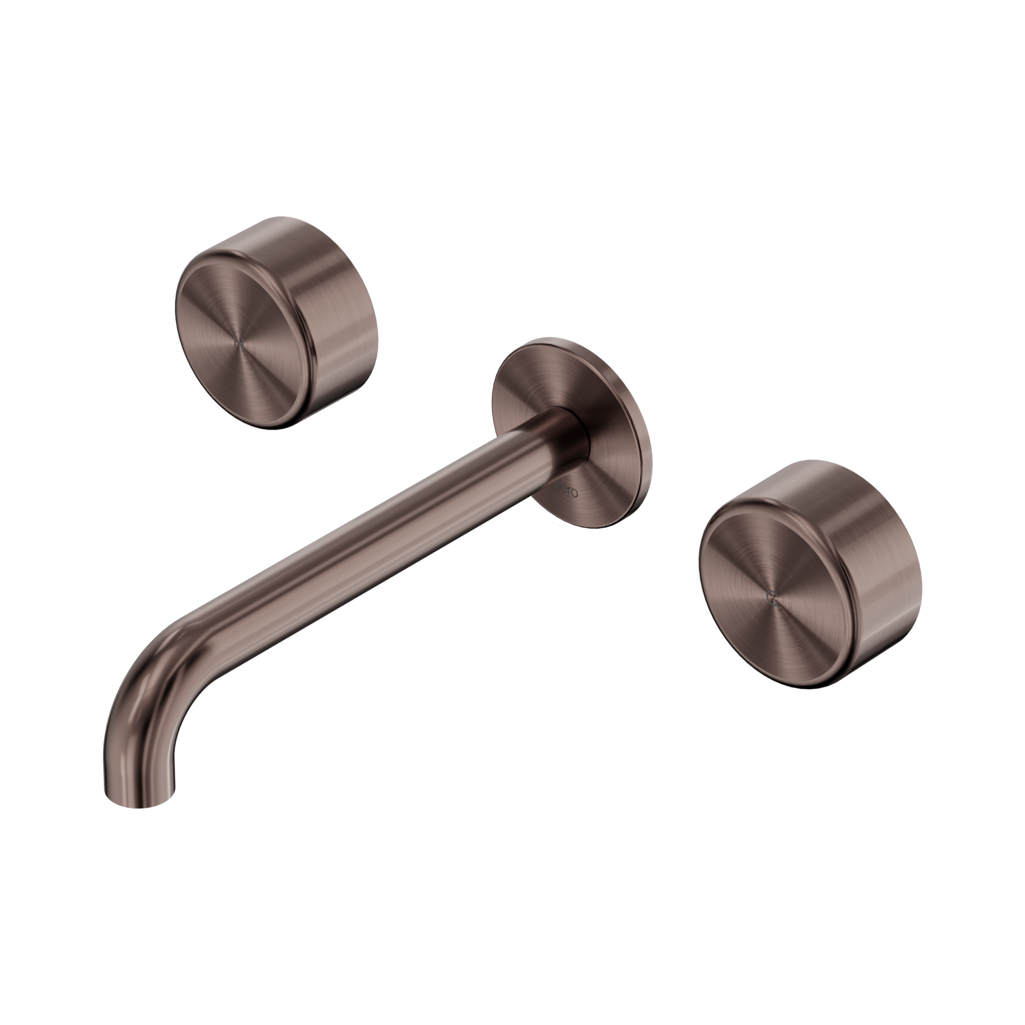 Nero Serenity Wall Basin Set 185mm Spout With Metal Handle, Brushed Bronze