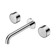 Nero Serenity Wall Basin Set 185mm Spout With Metal Handle, Chrome