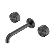 Nero Serenity Wall Basin Set 185mm Spout With Metal Handle, Gun Metal