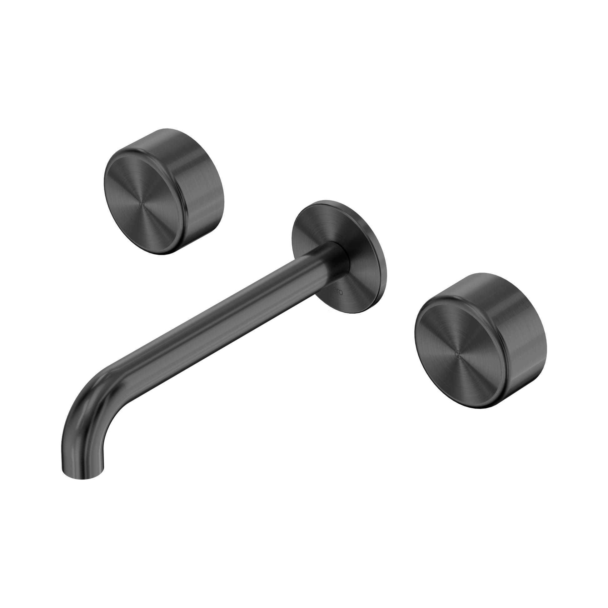 Nero Serenity Wall Basin Set 185mm Spout With Metal Handle, Gun Metal