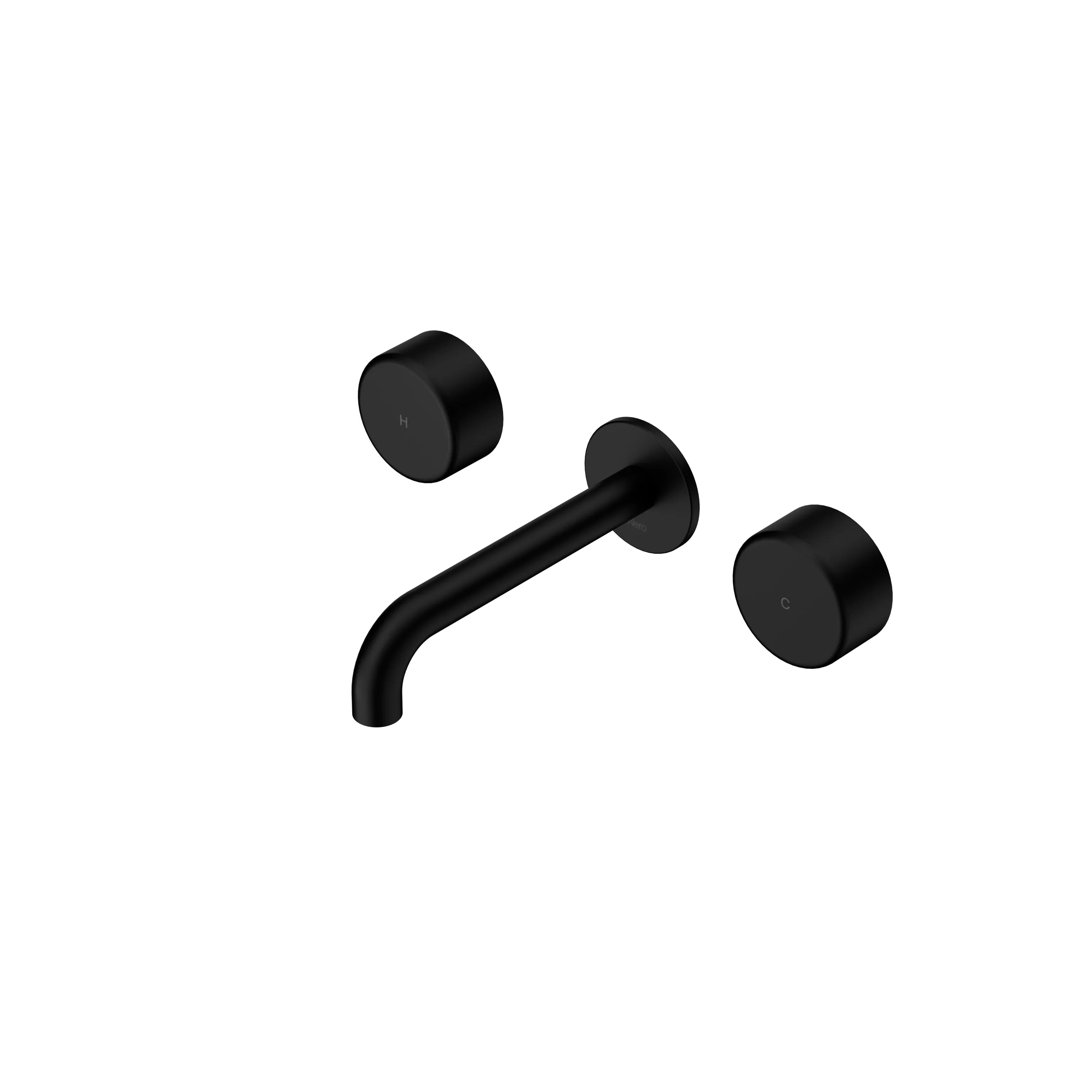 Nero Serenity Wall Basin Set 160mm Spout With Metal Handle