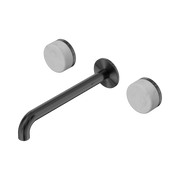 Nero Serenity Wall Basin Set 220mm Spout With Carrara Handle, Gun Metal
