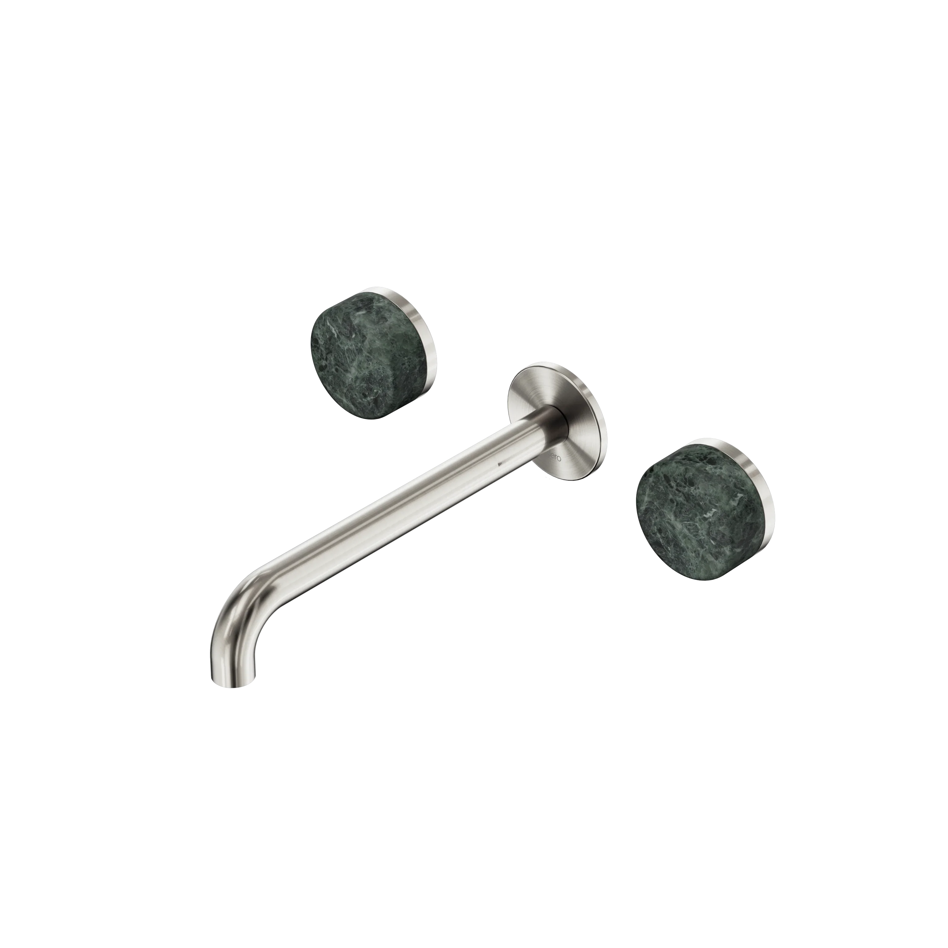 Nero Serenity Wall Basin Set  Spout With Verde Alpi Handle