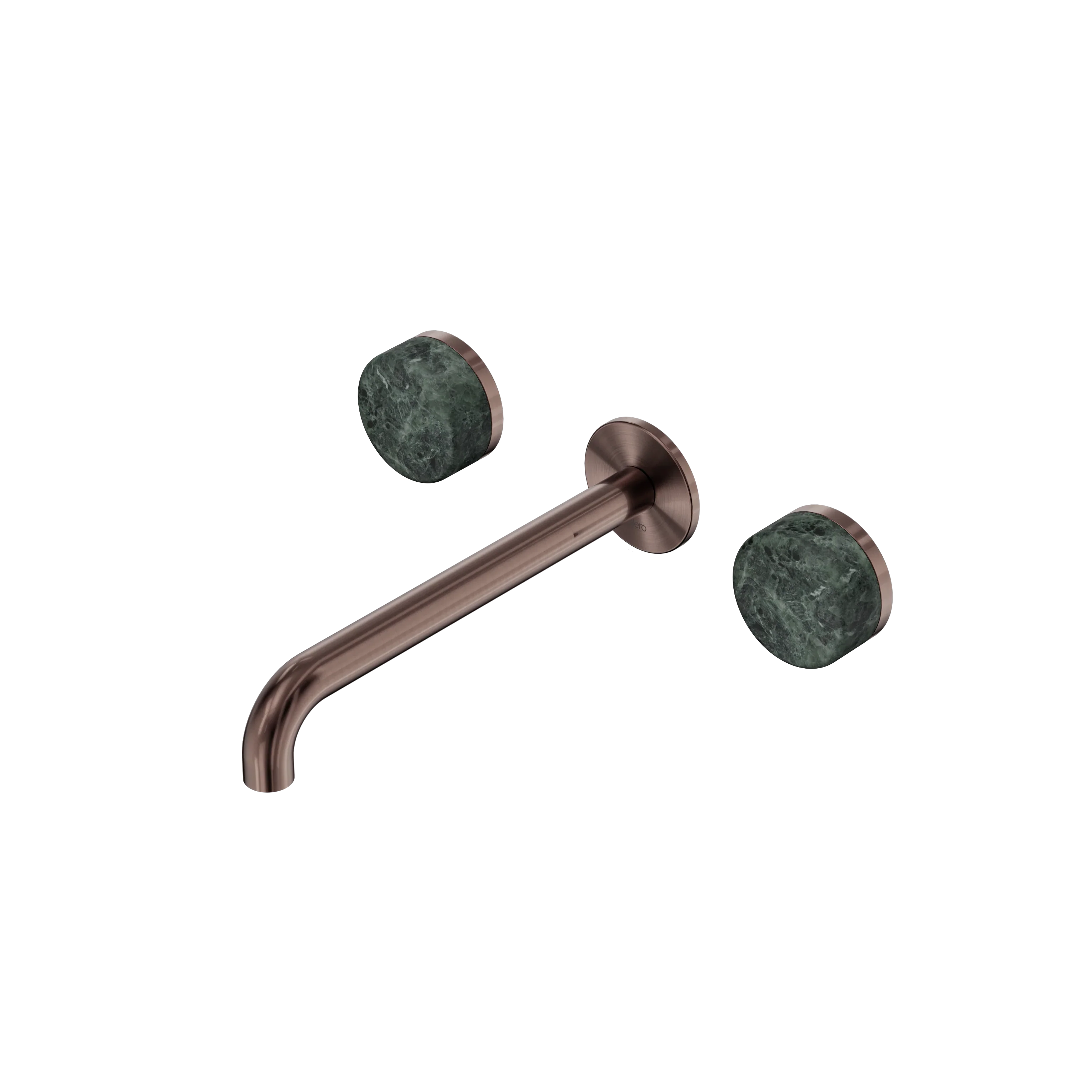 Nero Serenity Wall Basin Set  Spout With Verde Alpi Handle