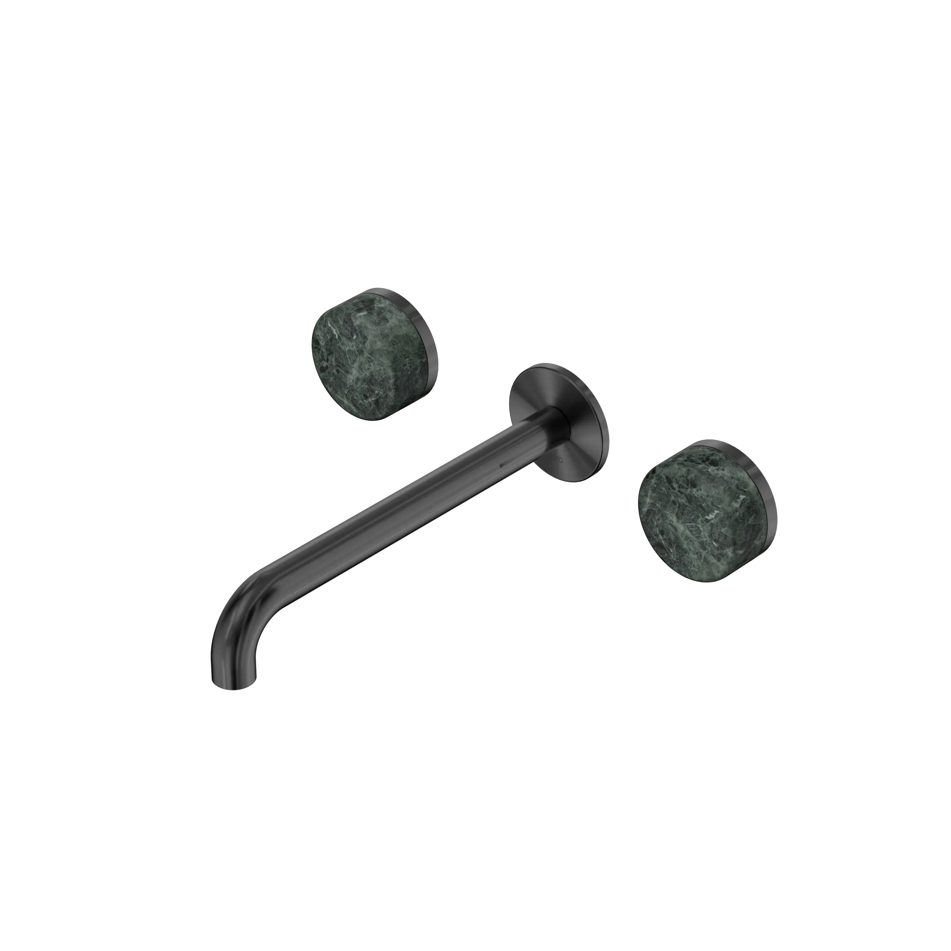 Nero Serenity Wall Basin Set  Spout With Verde Alpi Handle