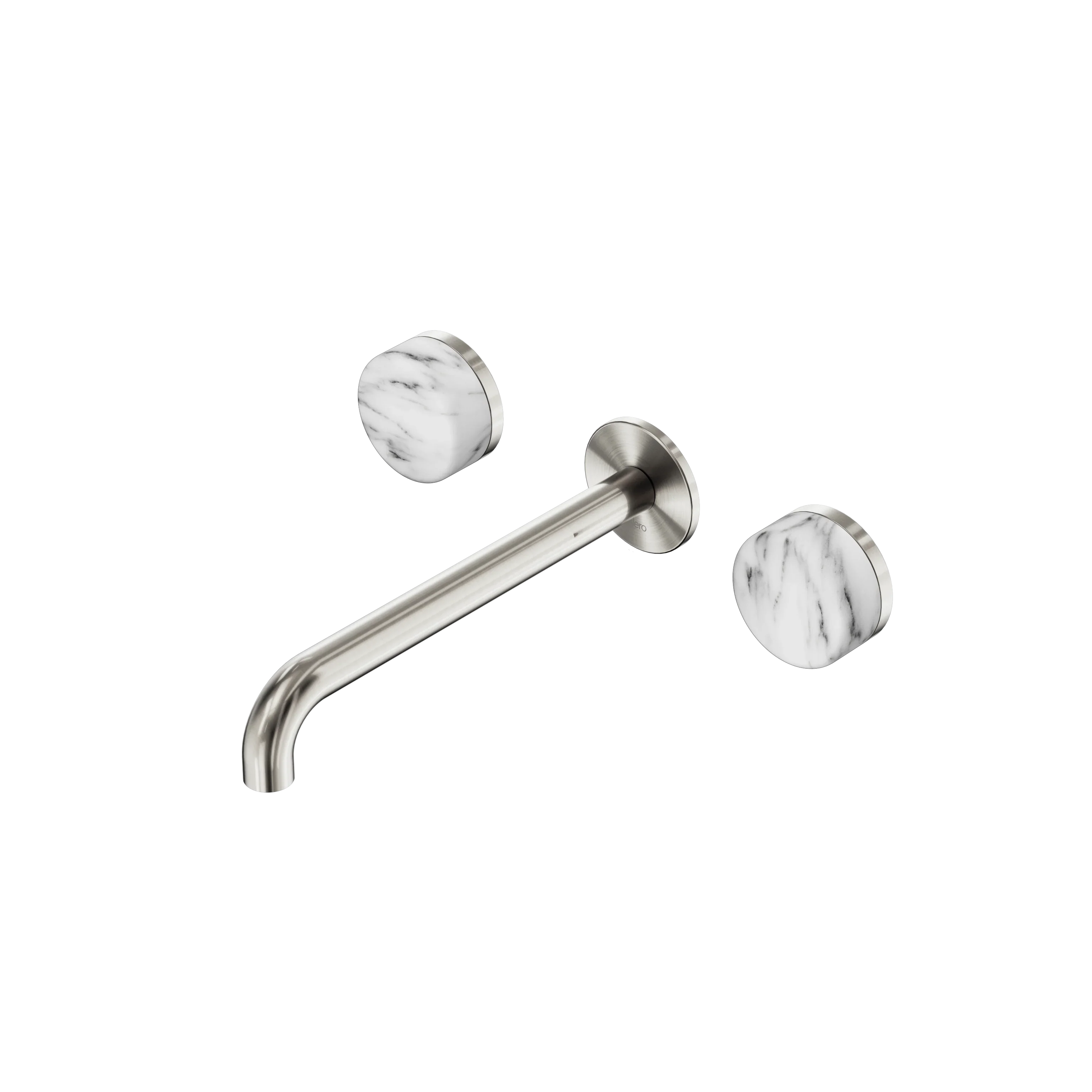 Nero Serenity Wall Basin Set  Spout With Arabescato Corchia Handle