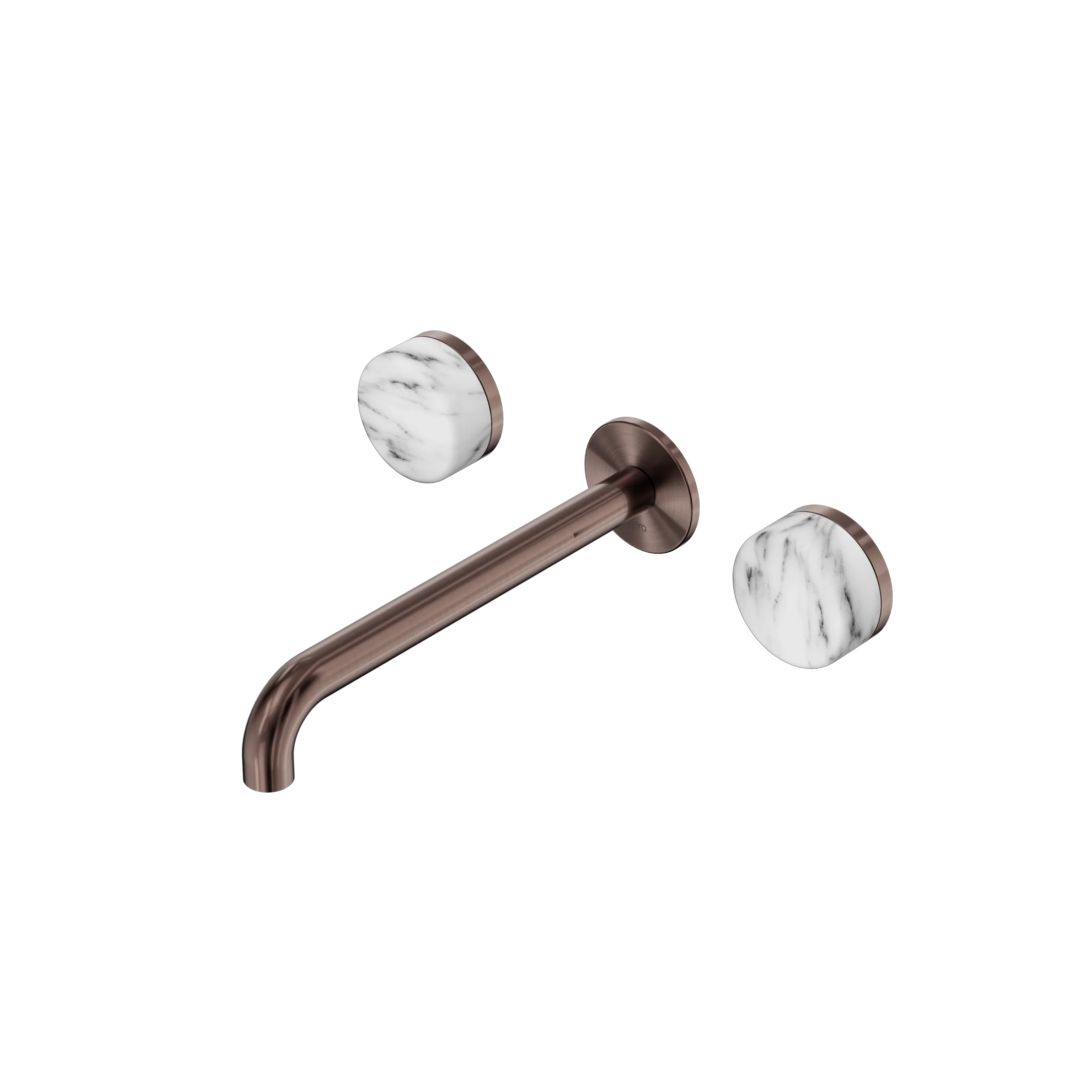 Nero Serenity Wall Basin Set  Spout With Arabescato Corchia Handle