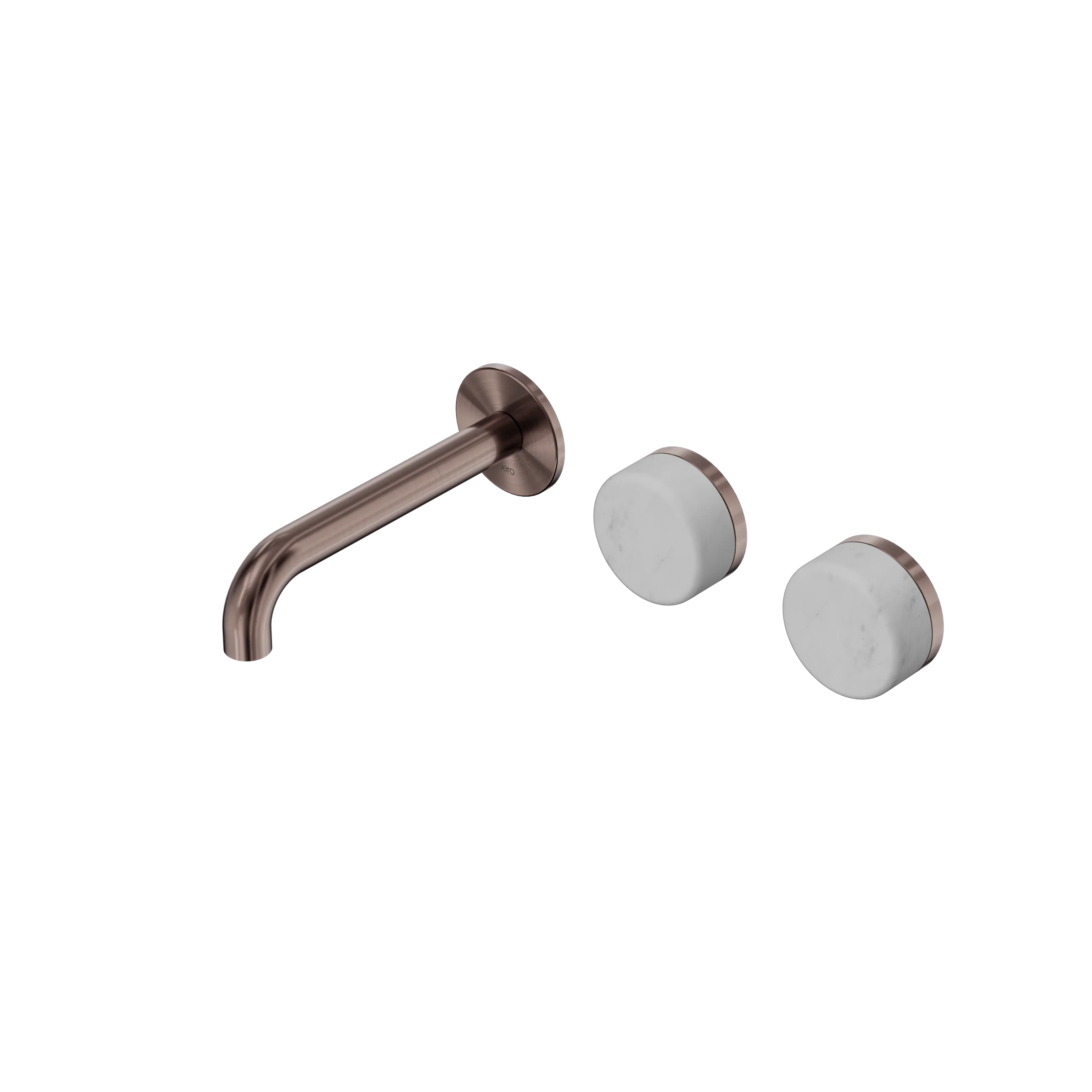 Nero Serenity Wall Basin Set 160mm Offset Spout With Carrara Handle