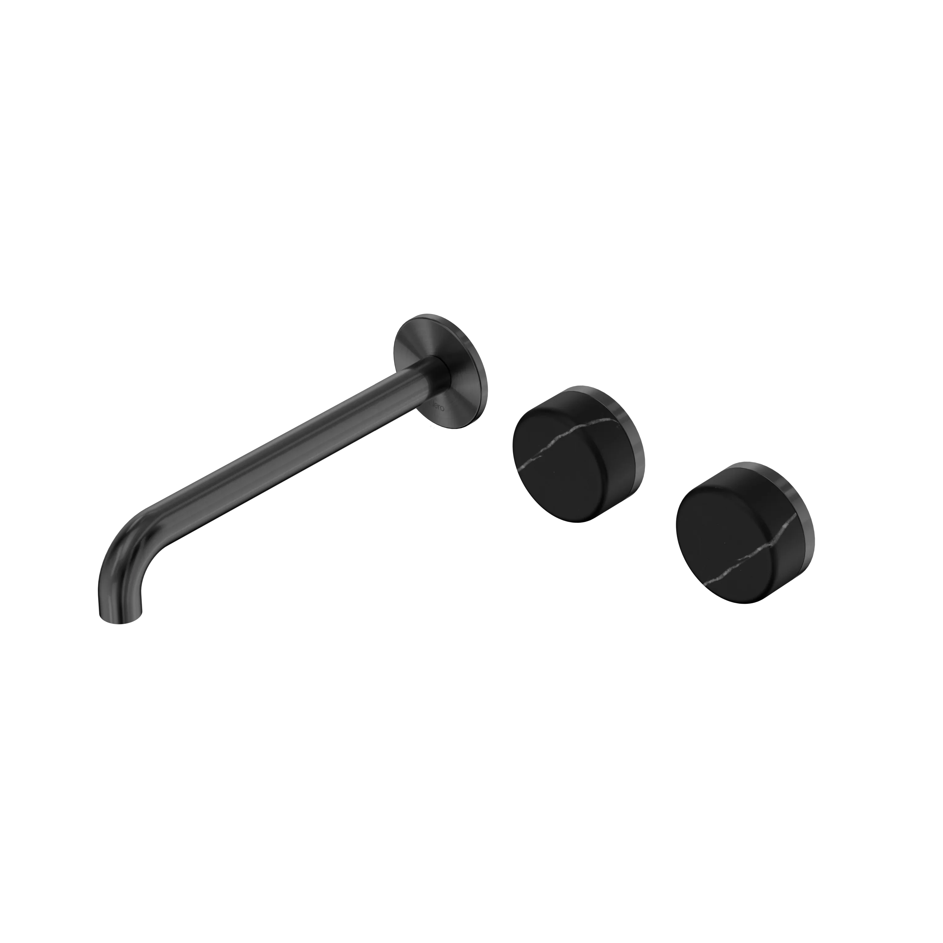 Nero Serenity Wall Basin Set 160mm Offset Spout With Carrara Handle