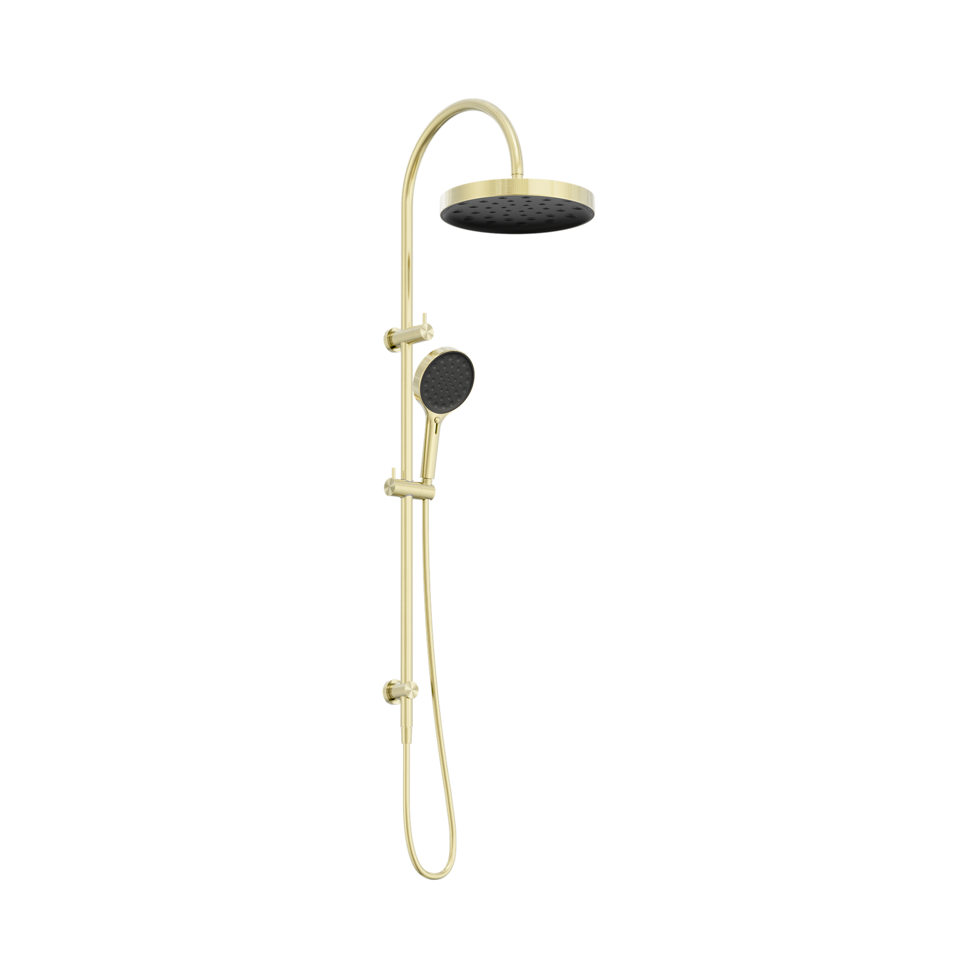 Nero Serenity Twin Shower, Brushed Gold